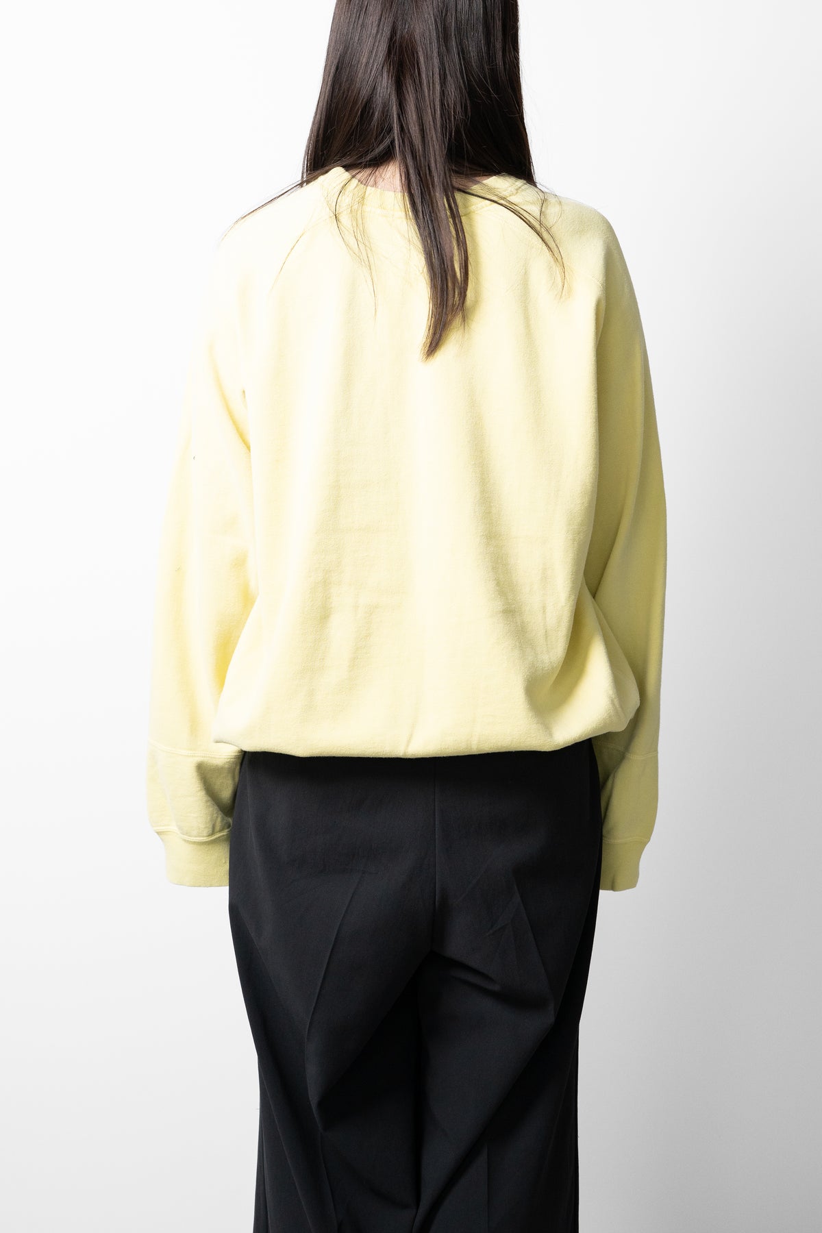 ANCELLM / FLEECE-LINED SWEAT SHIRT "YELLOW"