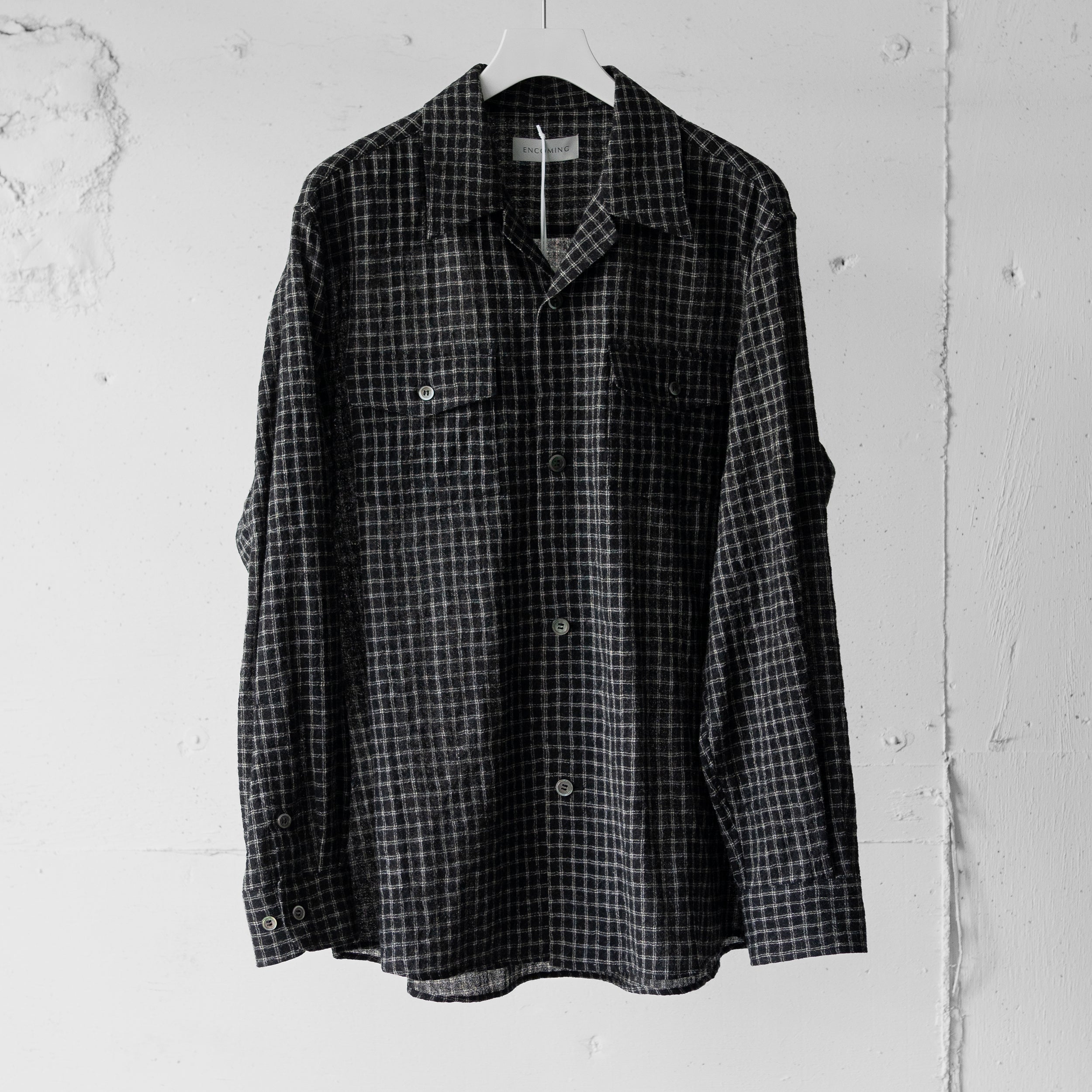 ENCOMING(インカミング)/ OPEN COLLAR SHIRT 