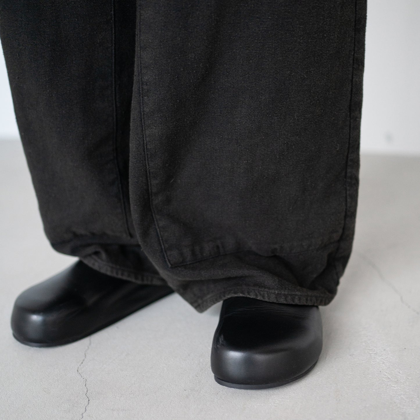 ANCELLM / C/R DUCK DOUBLEKNEE PANTS "BLACK"
