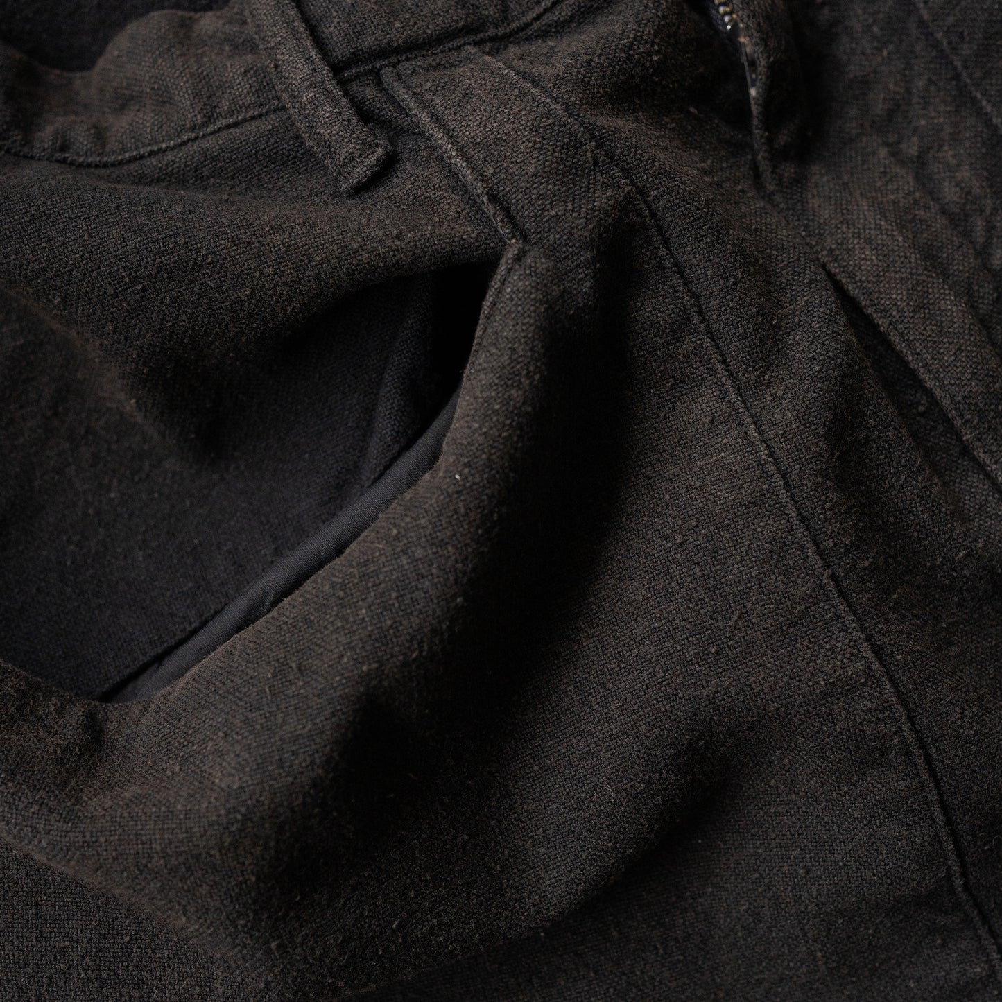 ANCELLM / C/R DUCK DOUBLEKNEE PANTS "BLACK"