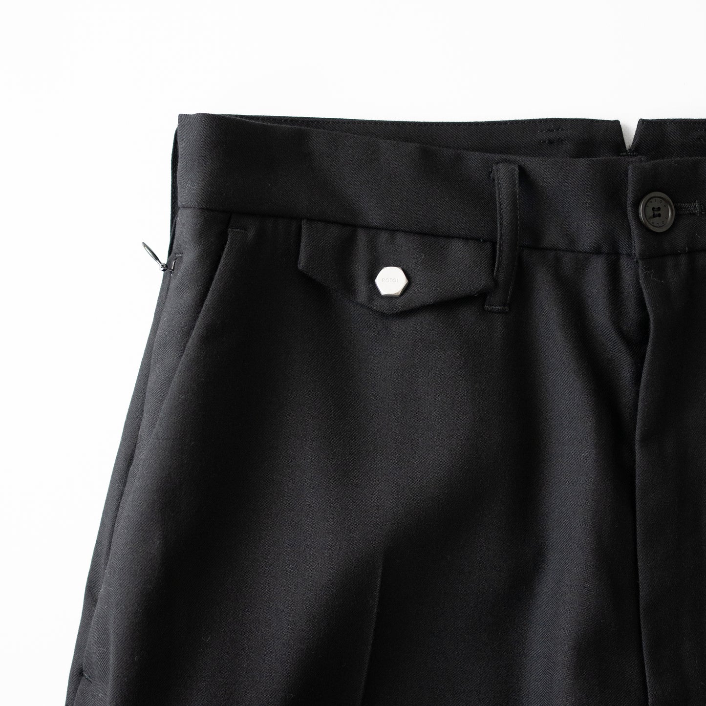 ROTOL/ SUPER HIGH WAIST SLACKS "BLACK"