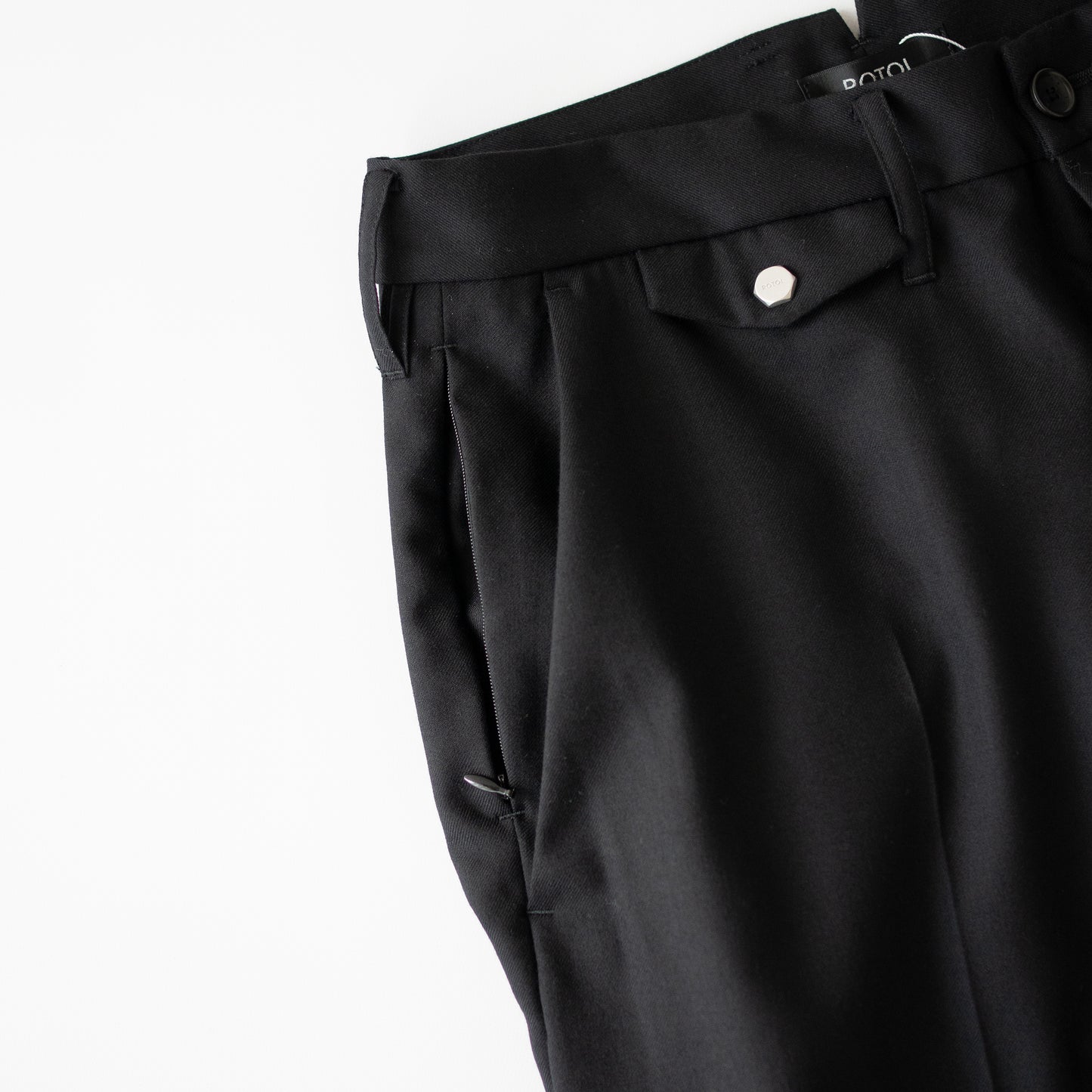 ROTOL/ SUPER HIGH WAIST SLACKS "BLACK"