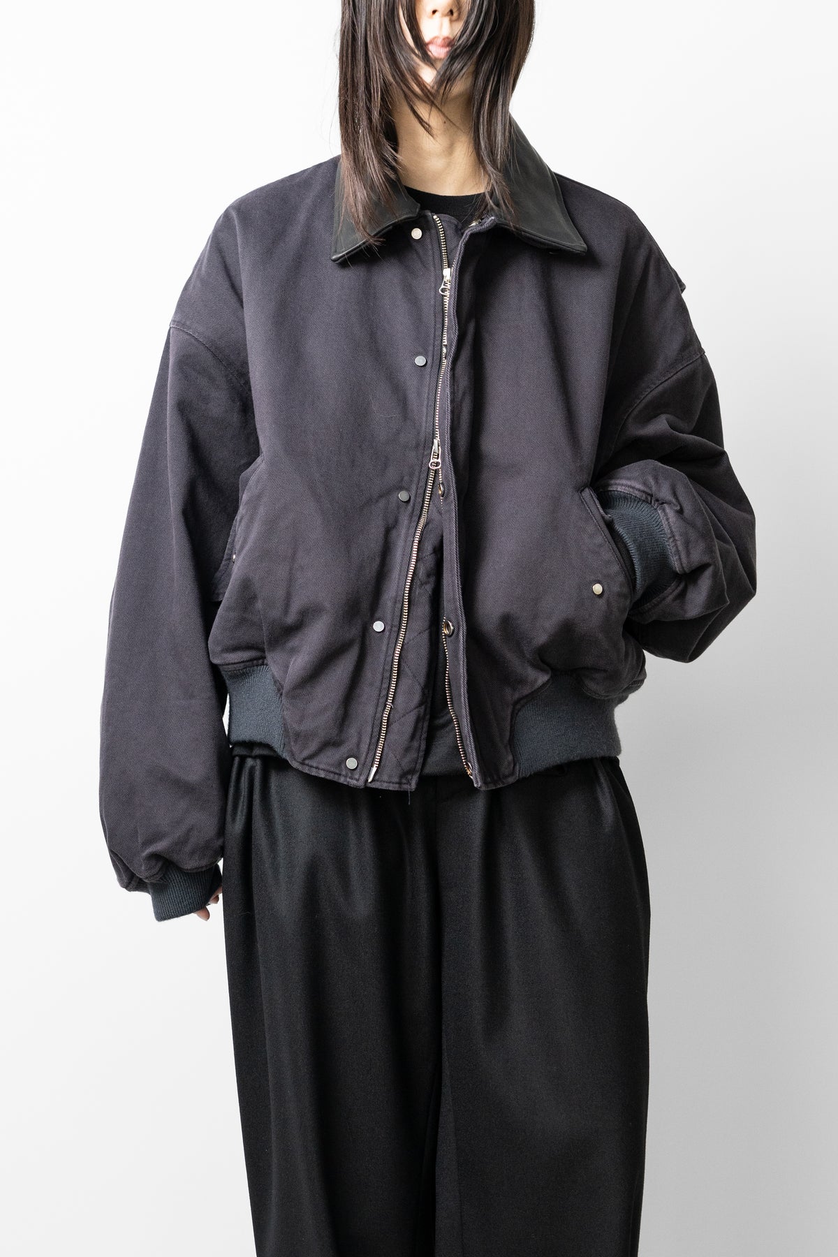 ROTOL/ Sulfur Dye Twill Work Blouson "BLACK"