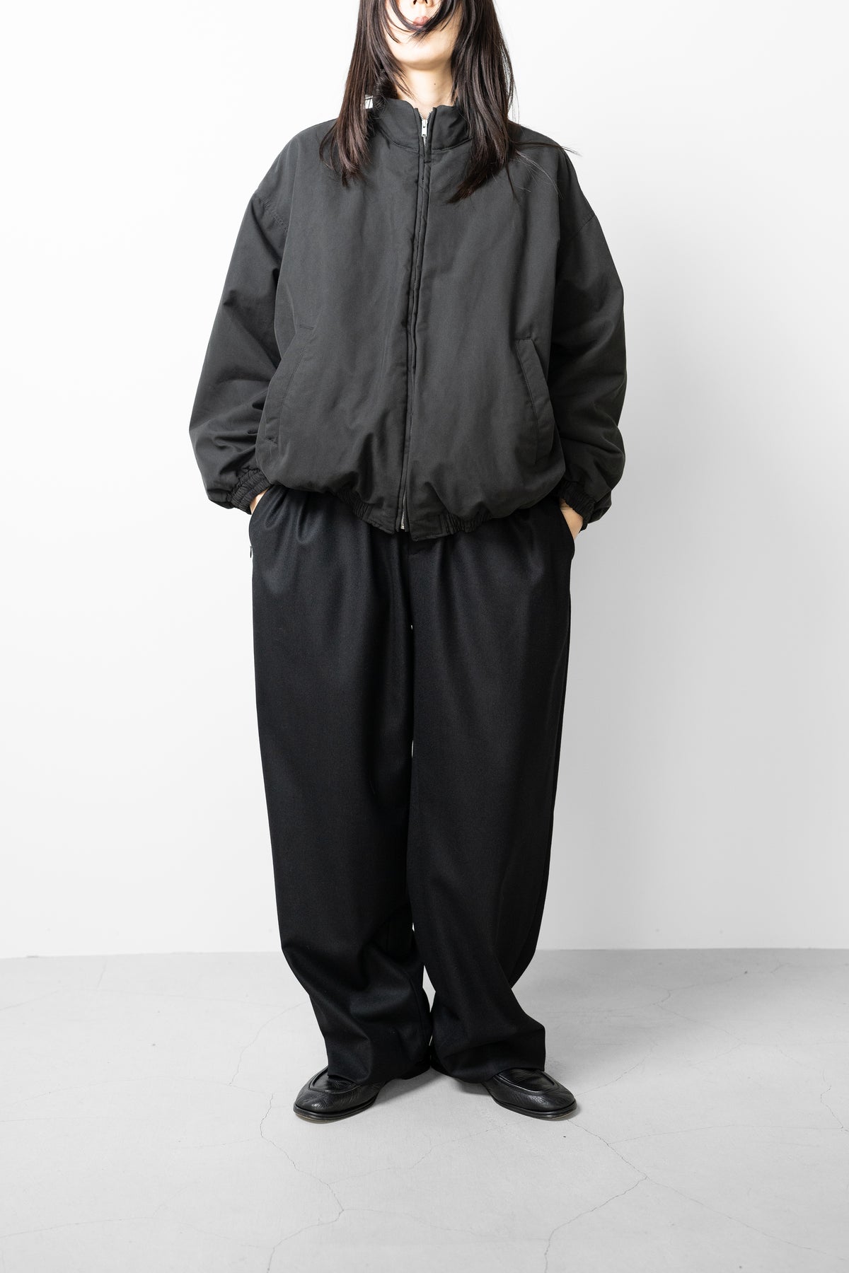 Afiit / 3TUCK SLACKS "BLACK"