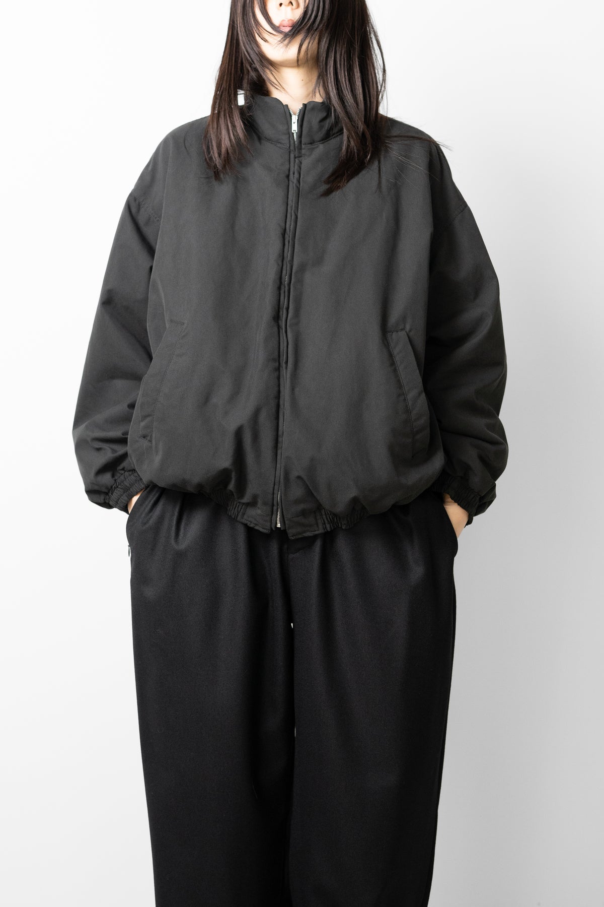 ssstein/ WINDPROOF COTTON PADDED JACKET "BLACK"