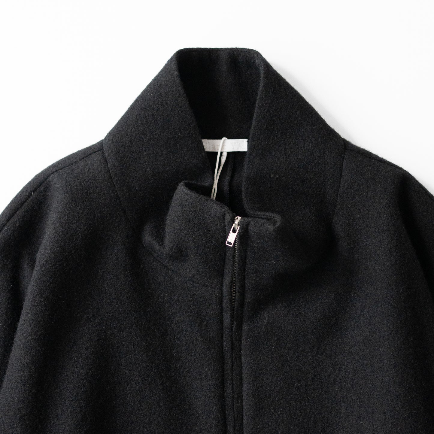 Blanc YM/ CASHMERE ZIP JACKET "BLACK"