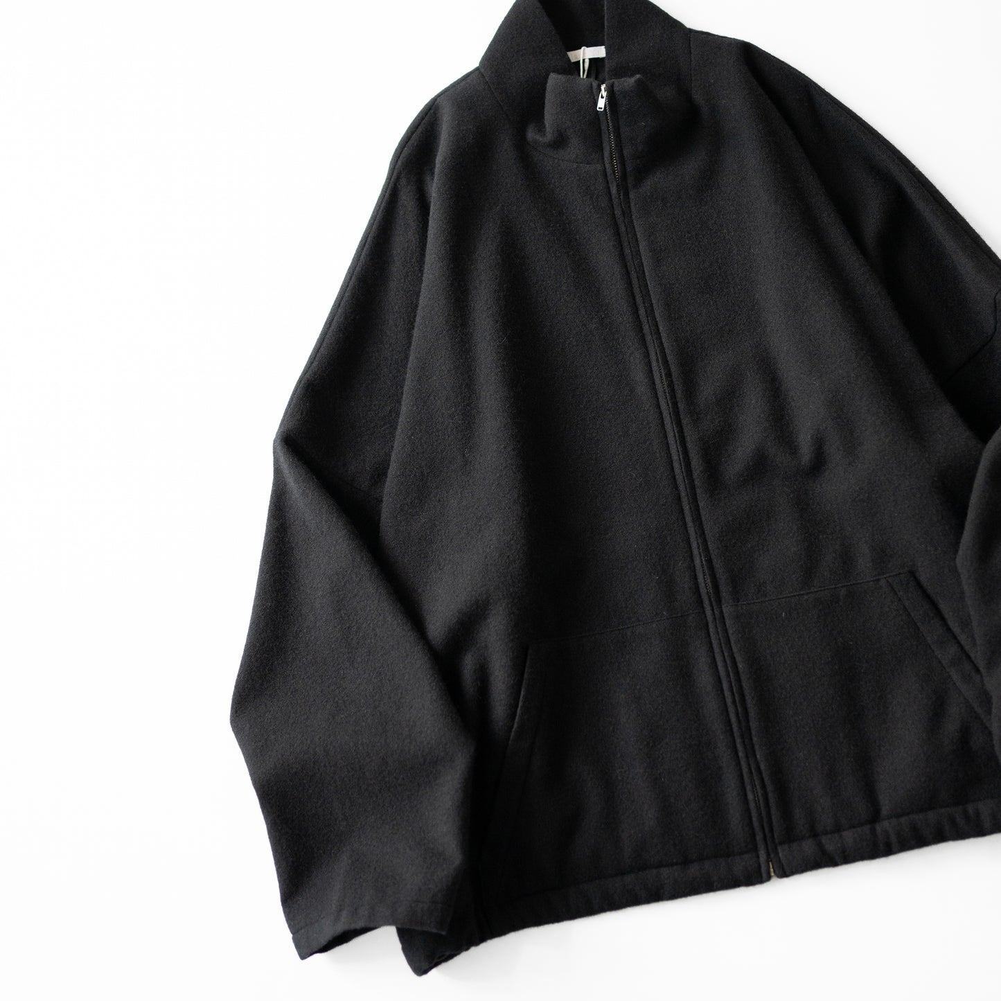 Blanc YM/ CASHMERE ZIP JACKET "BLACK"