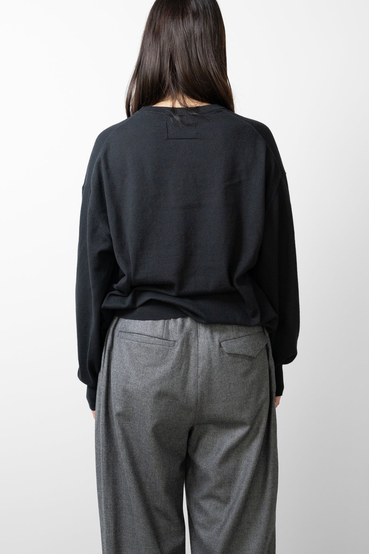 Afiit / COTTON CASHMERE LS  "BLACK"