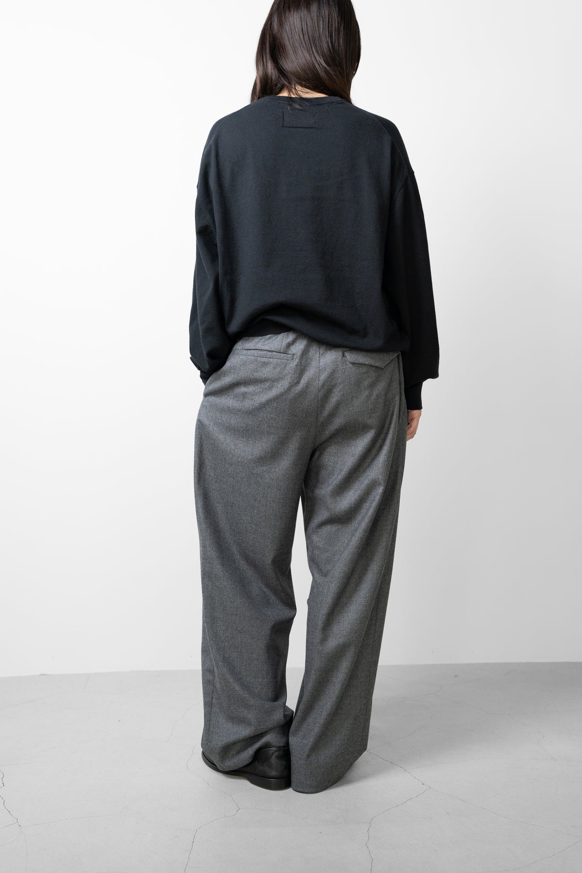 Afiit / COTTON CASHMERE LS  "BLACK"