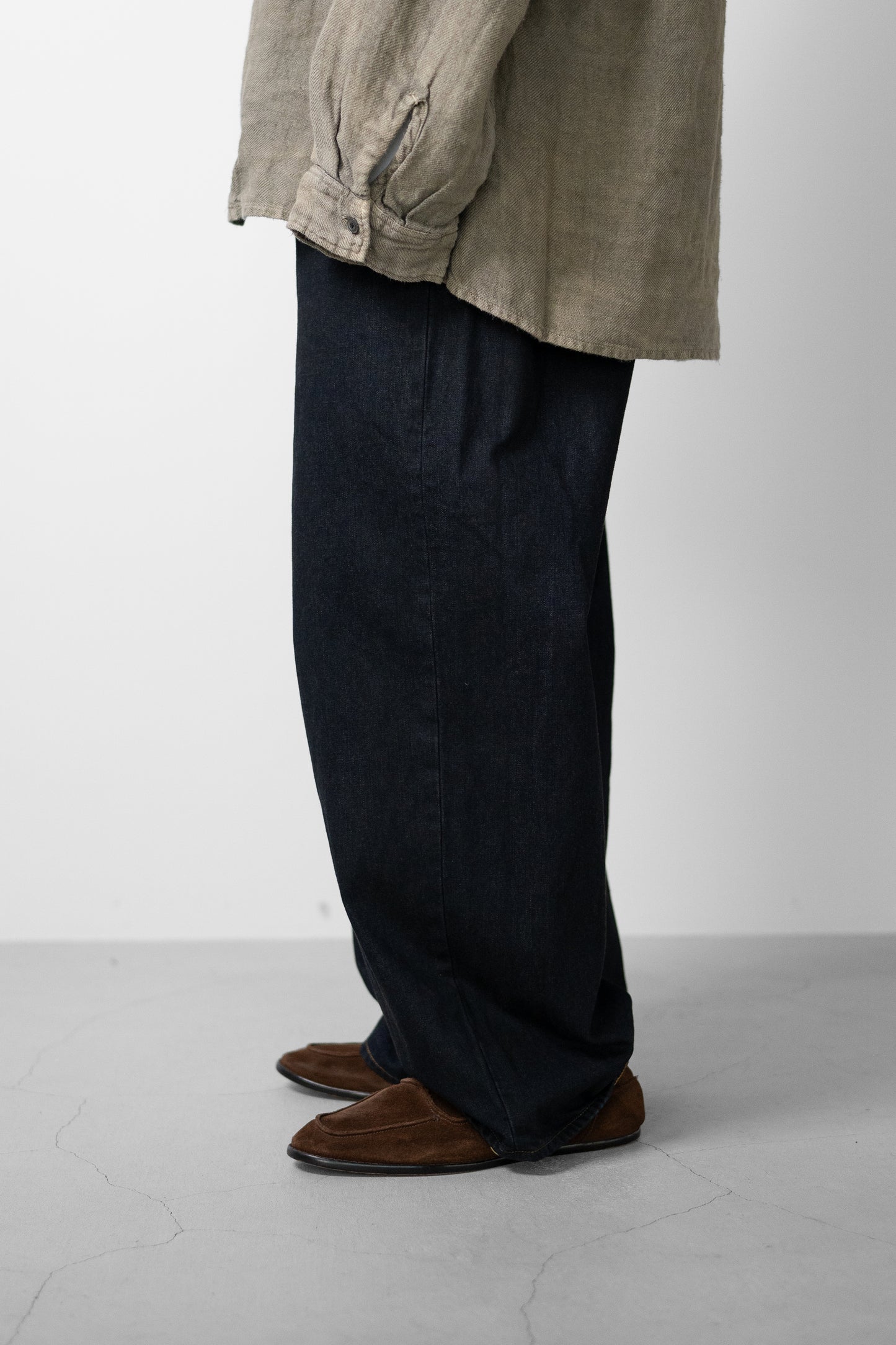 ANCELLM / STRAIGHT WIDE DENIM PANTS OW "INDIGO"