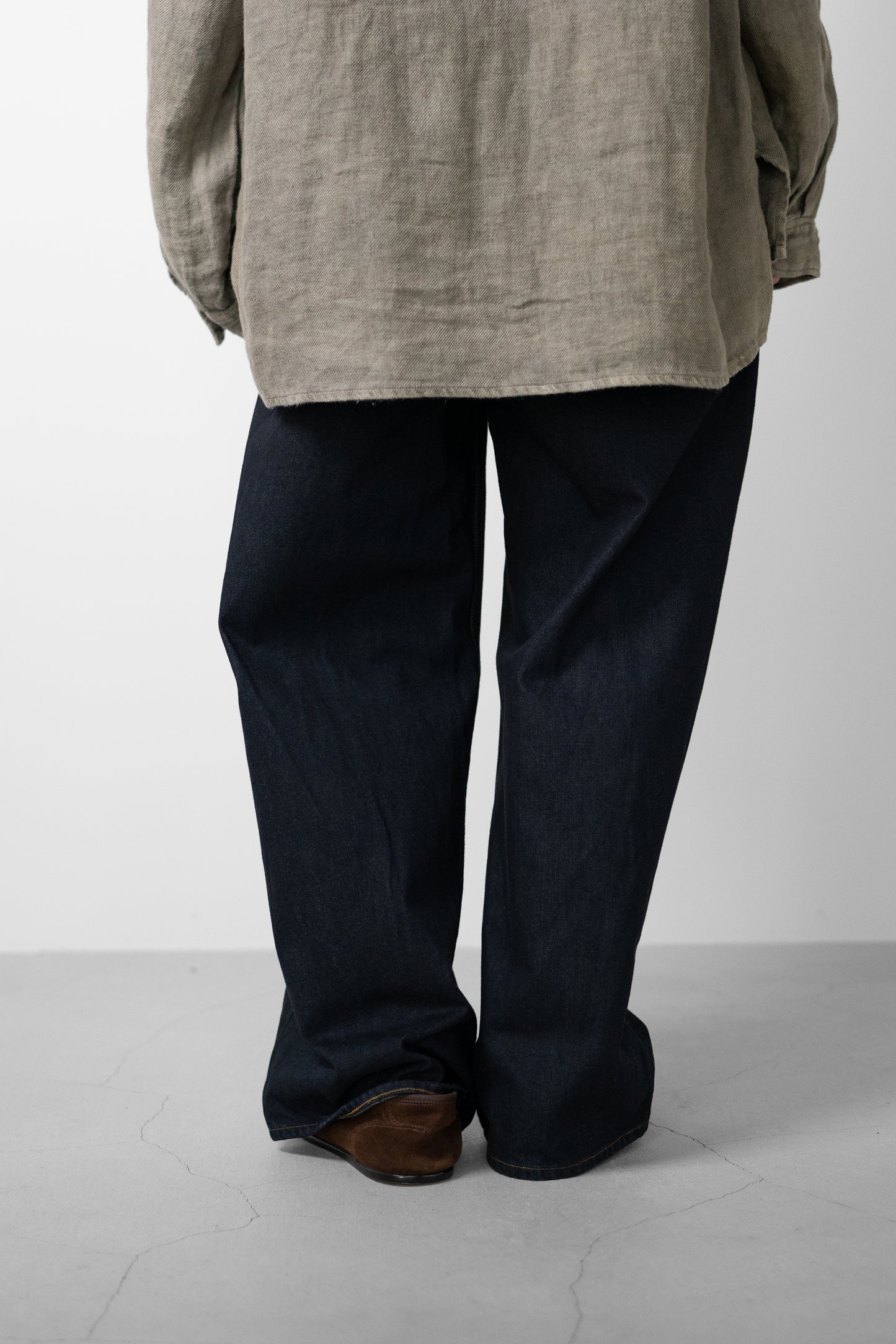 ANCELLM / STRAIGHT WIDE DENIM PANTS OW "INDIGO"