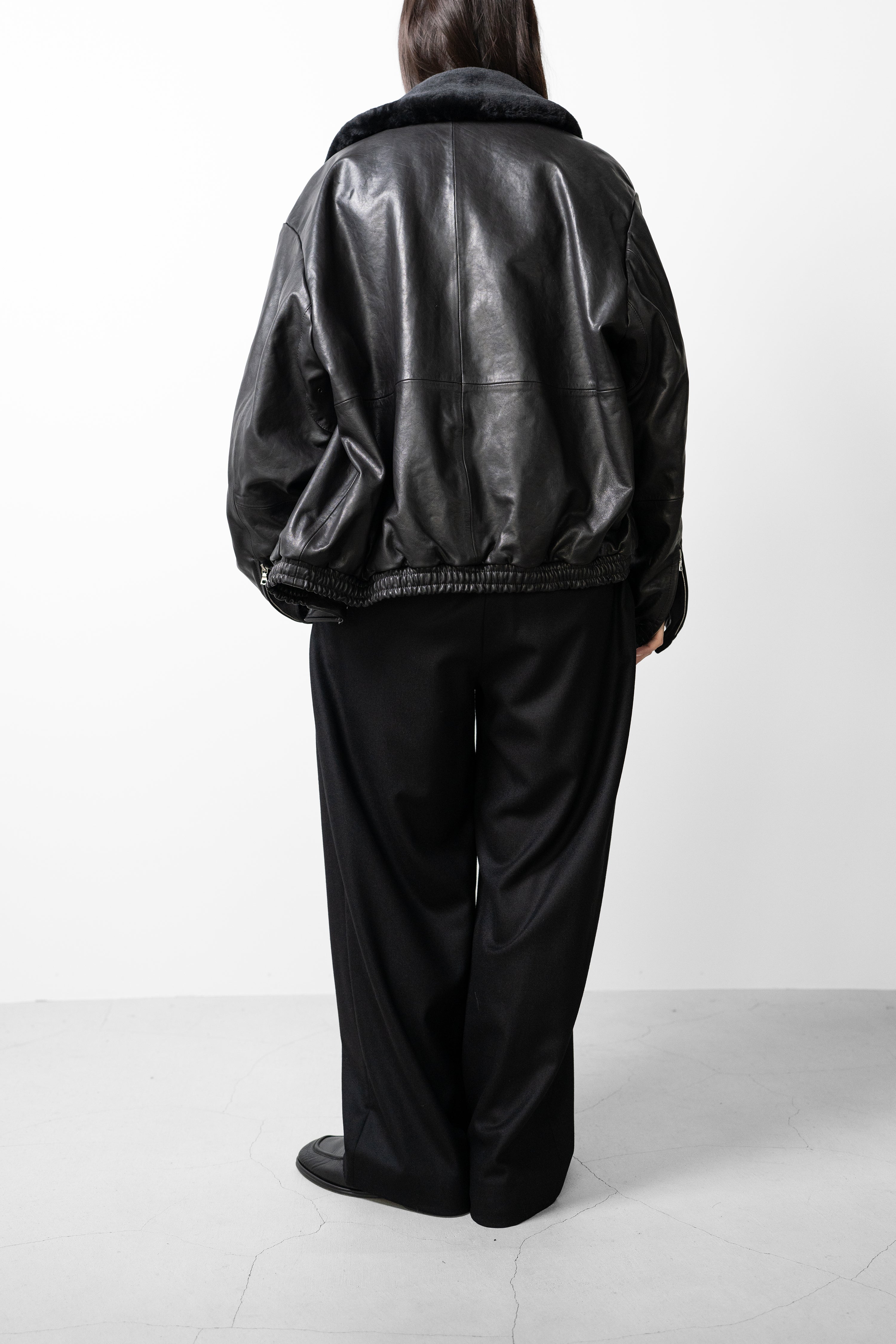 ssstein(シュタイン)/ MOUTON COLLAR CALF ZIP JACKET 