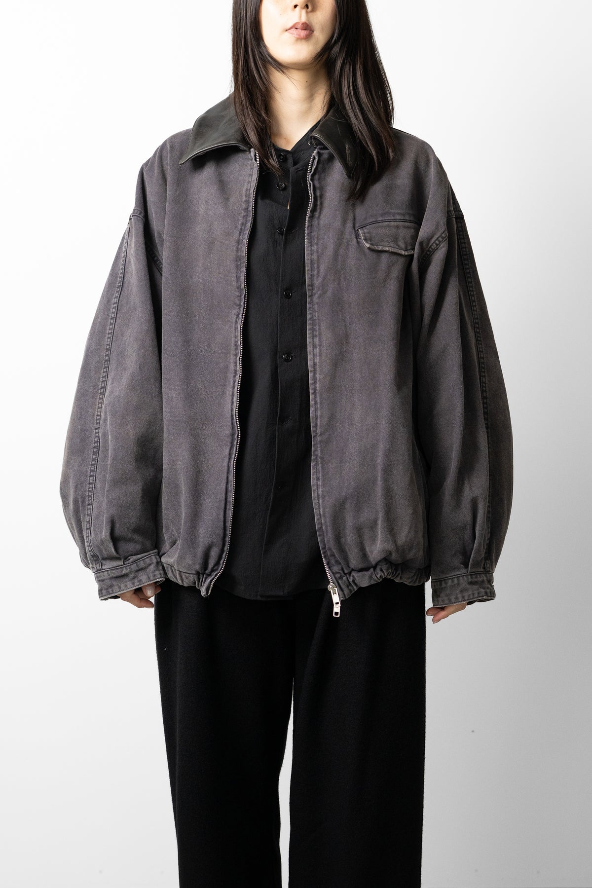 ssstein/ SULFUR DYED WHIPCORD VINTAGE JACKET "BLACK"