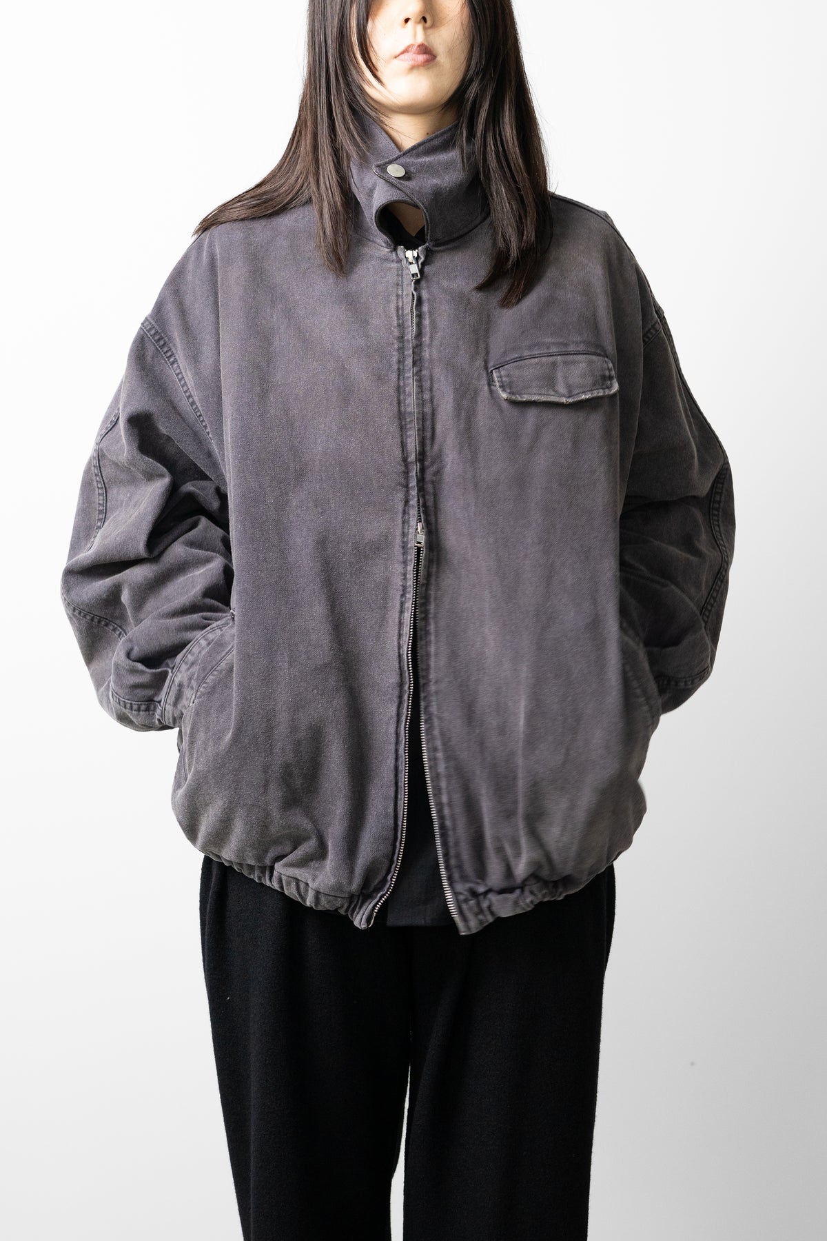 ssstein/ SULFUR DYED WHIPCORD VINTAGE JACKET "BLACK"