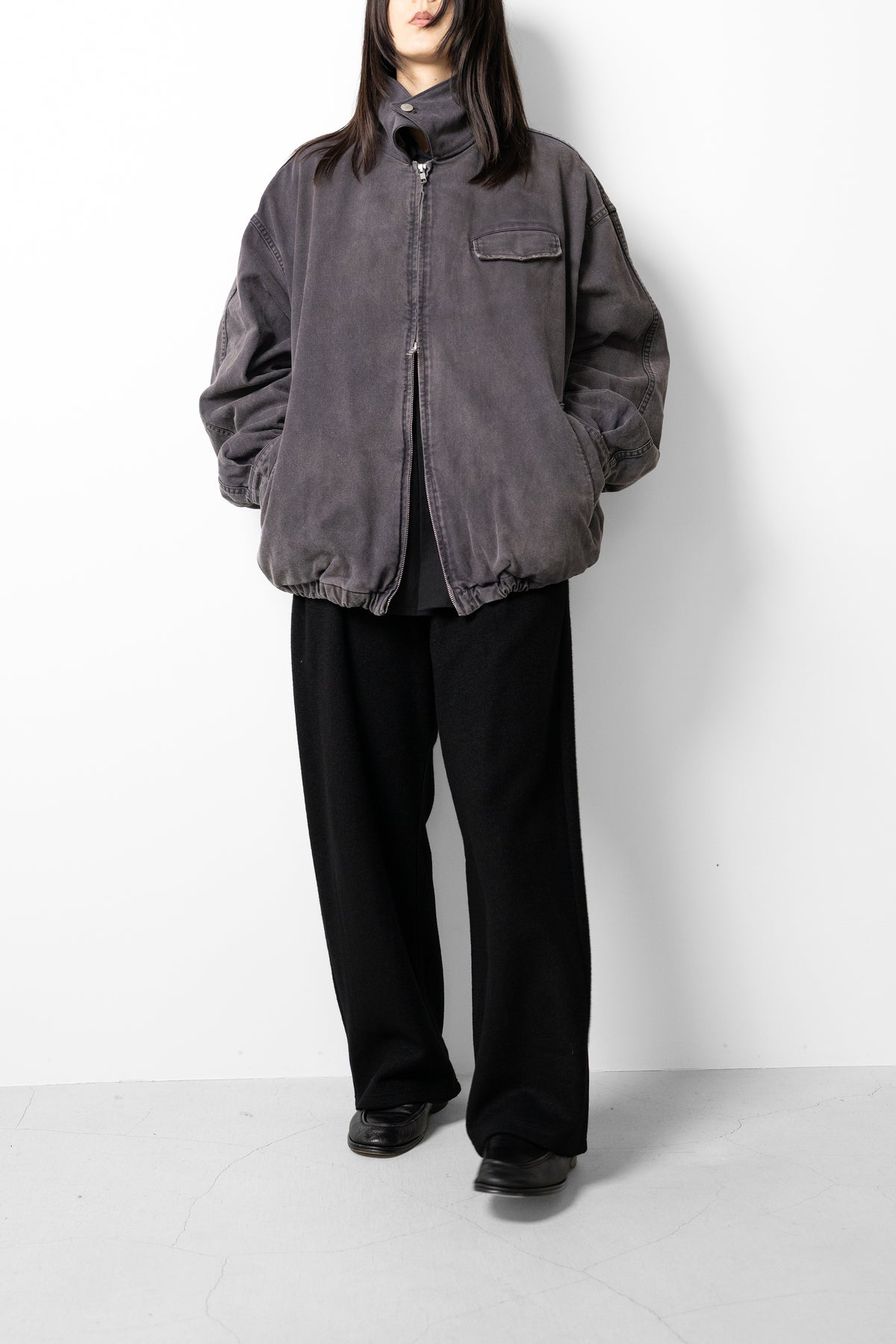 ssstein/ SULFUR DYED WHIPCORD VINTAGE JACKET "BLACK"
