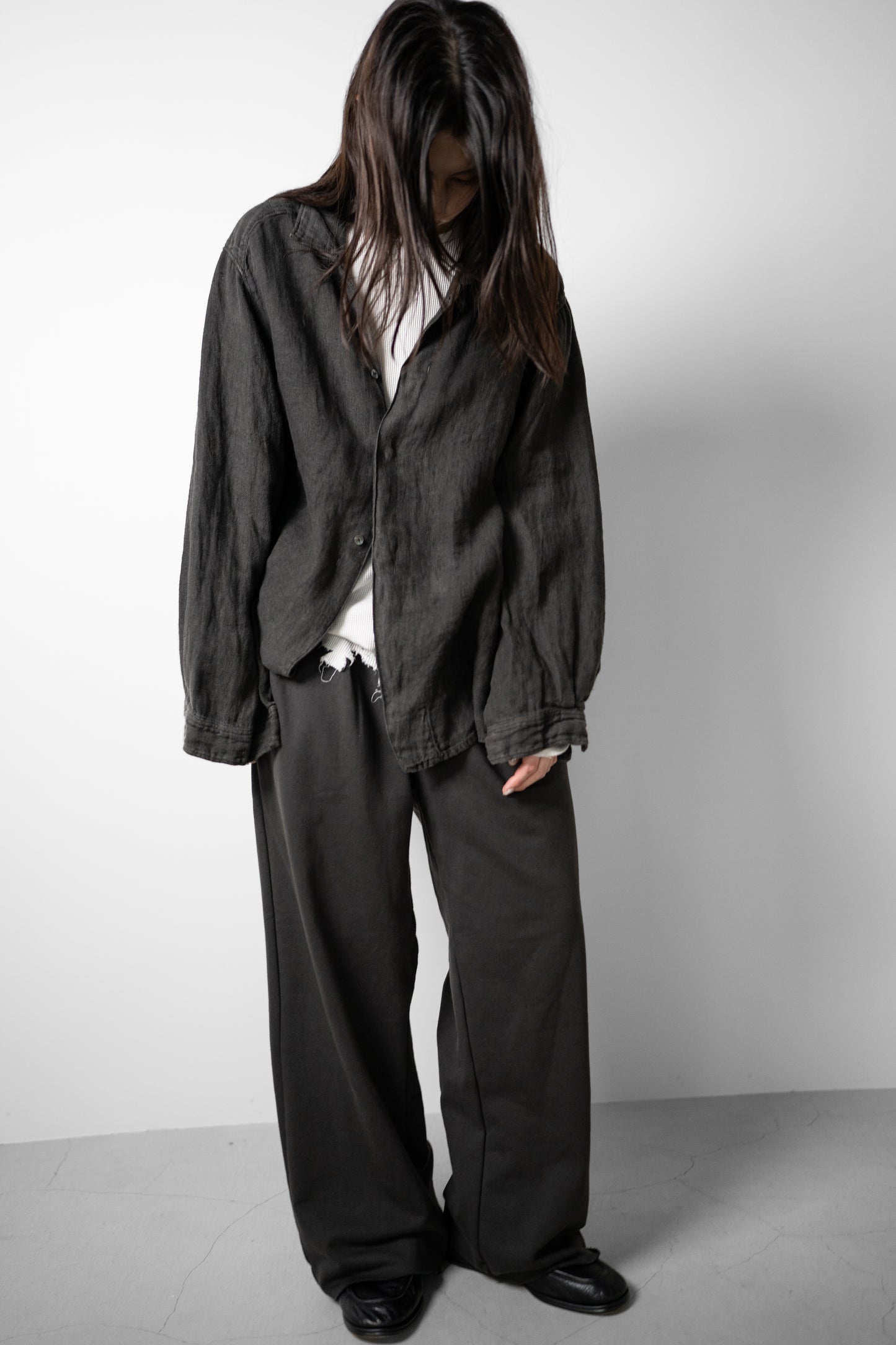 ANCELLM / SWEAT SLACKS "CHARCOAL"