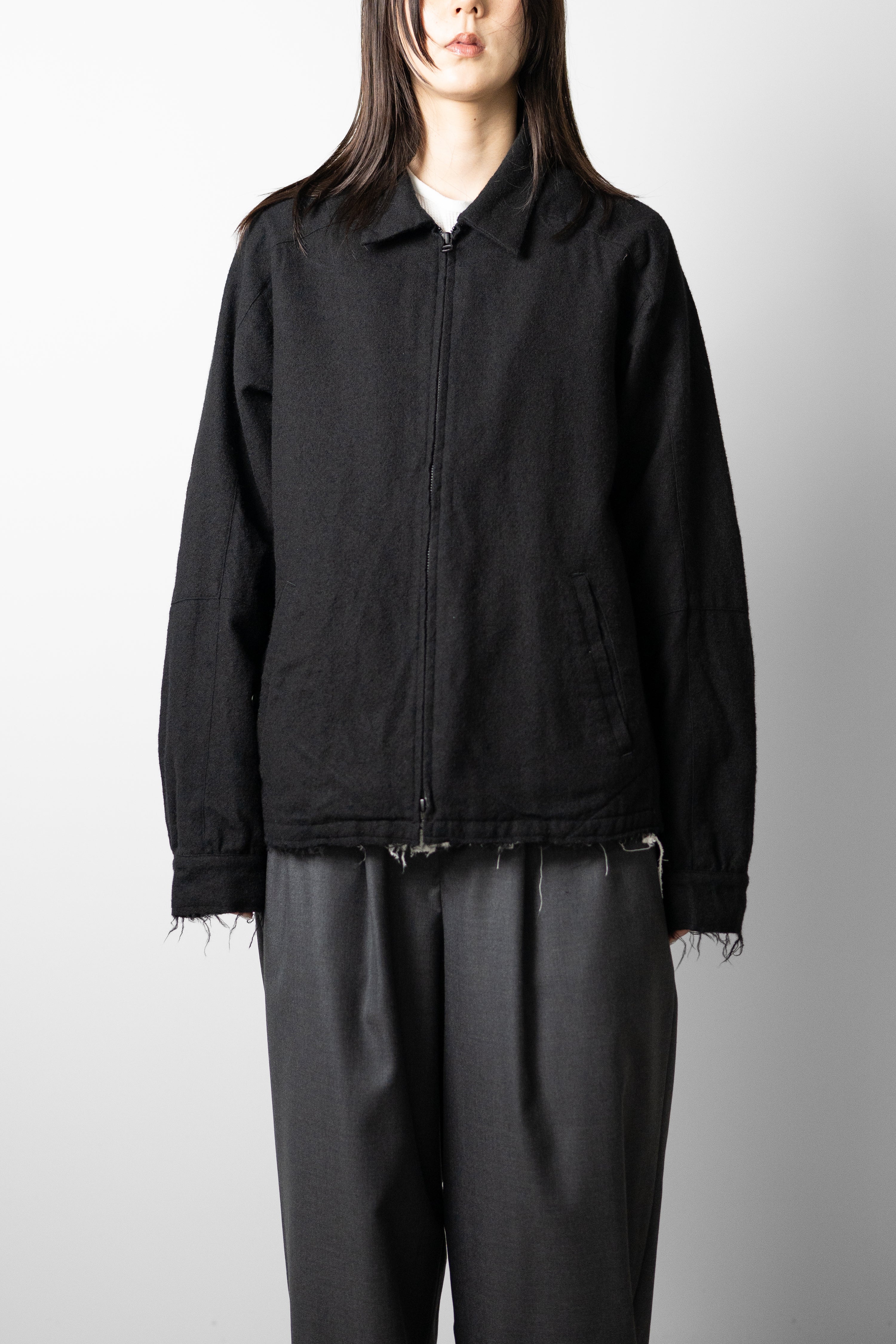ANCELLM(アンセルム) / SHRINK WOOL ZIP-UP SHIRT JACKET 
