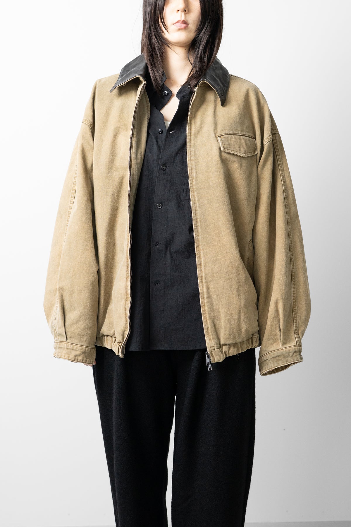 ssstein/ SULFUR DYED WHIPCORD VINTAGE JACKET "KHAKI"