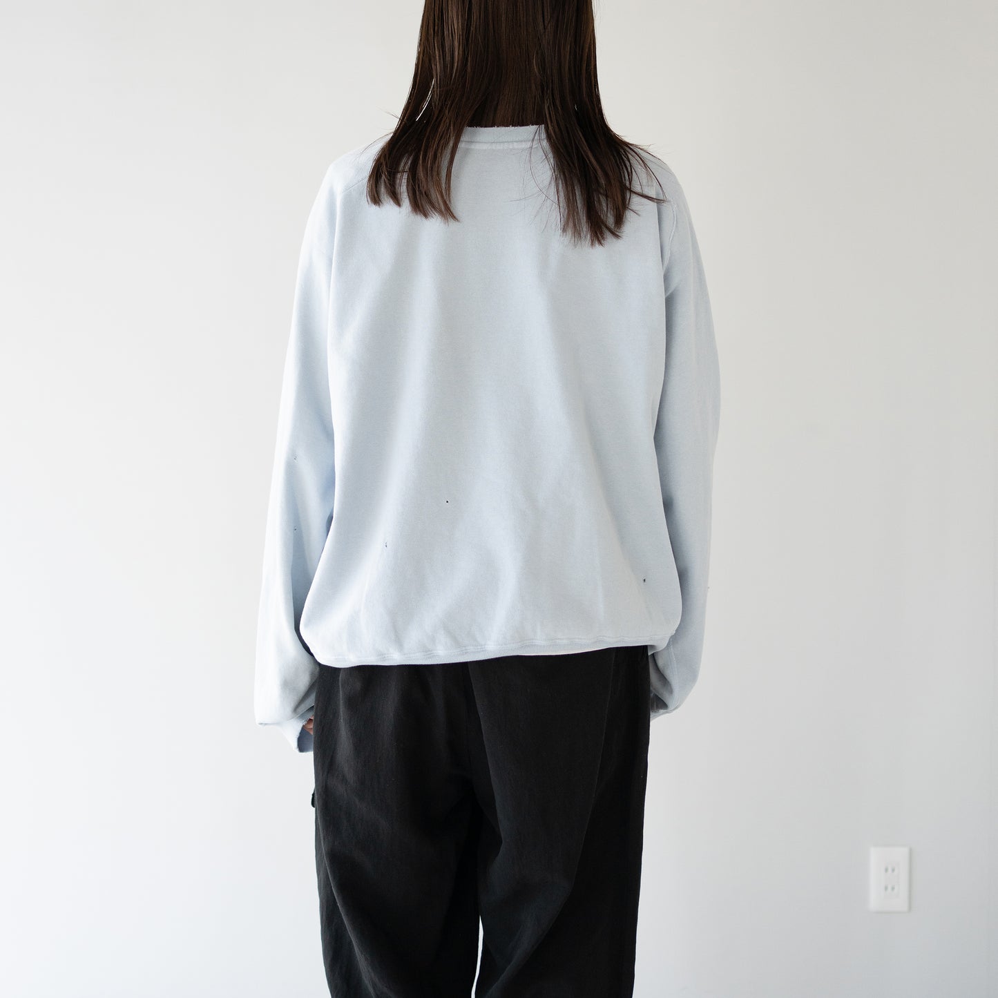 ANCELLM / LIGHT LOOP SWEAT SHIRT "SAX"