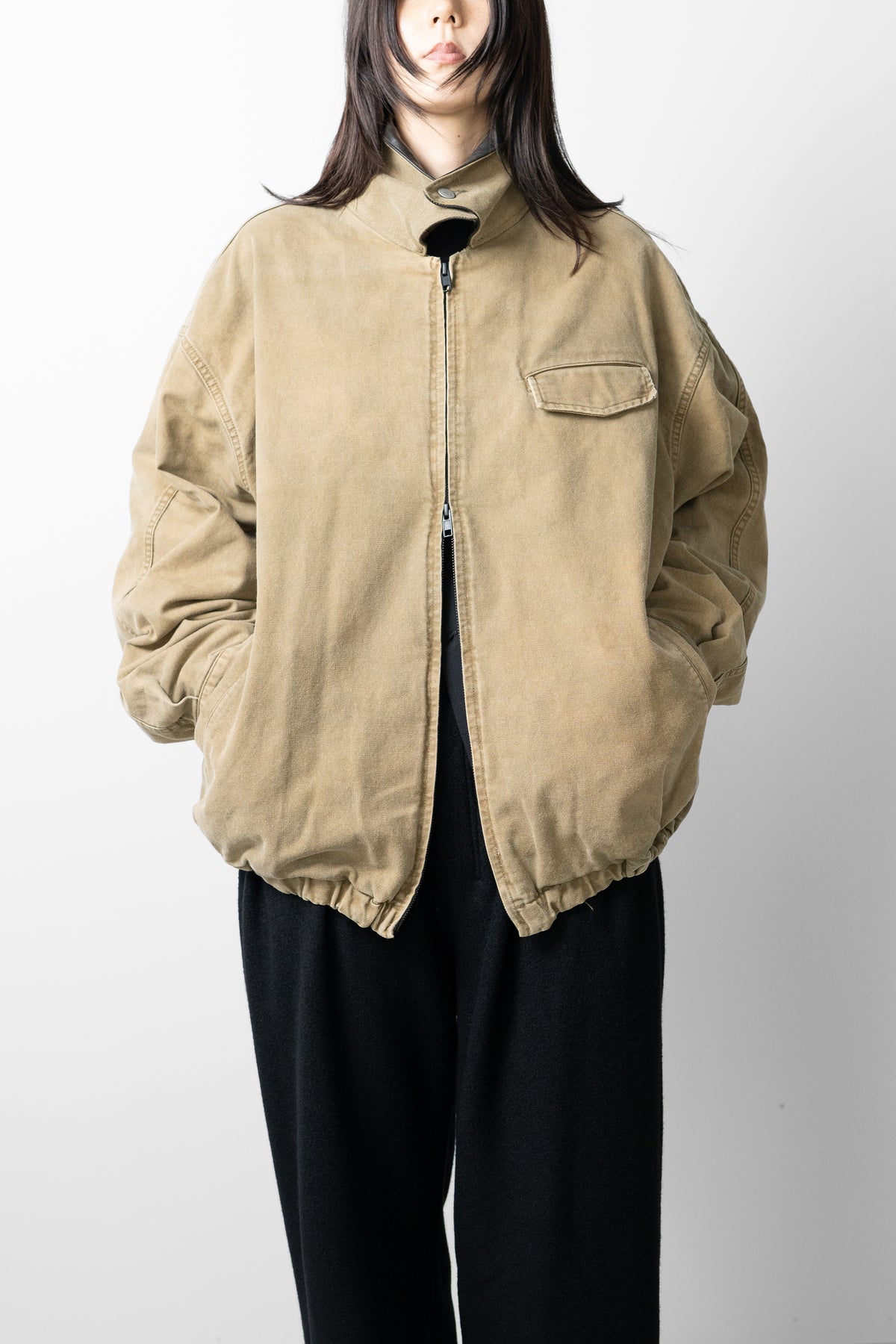 ssstein/ SULFUR DYED WHIPCORD VINTAGE JACKET "KHAKI"