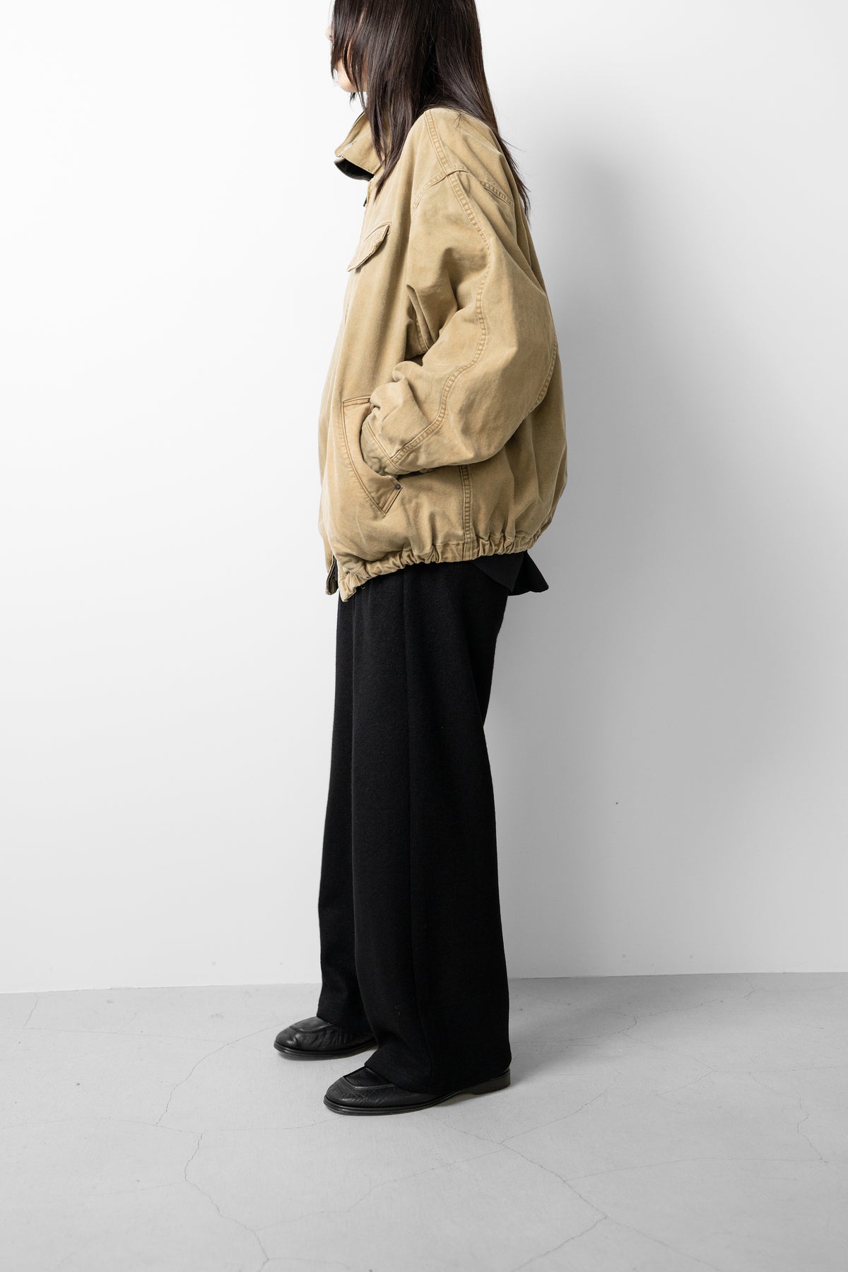 ssstein/ SULFUR DYED WHIPCORD VINTAGE JACKET "KHAKI"