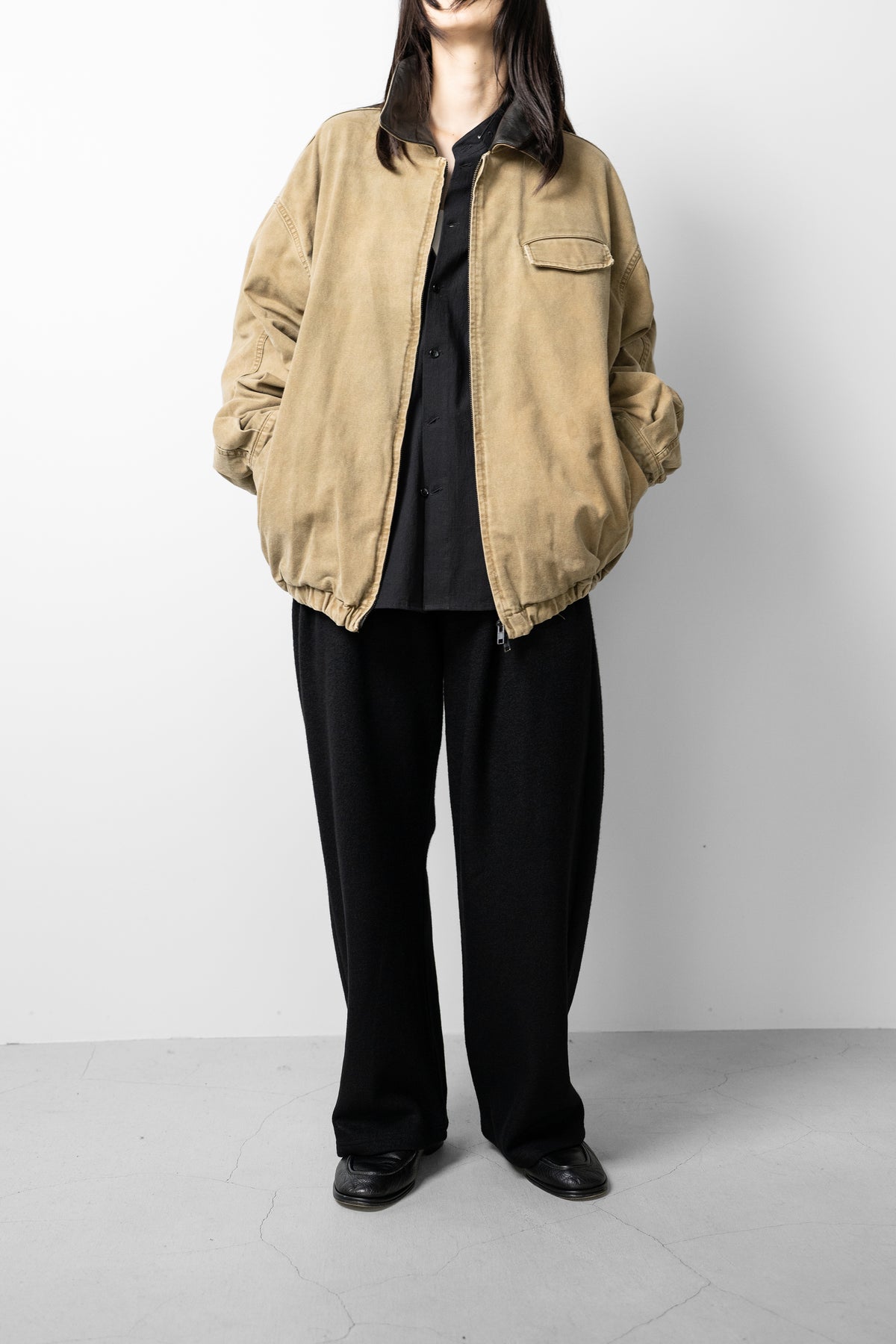 ssstein/ SULFUR DYED WHIPCORD VINTAGE JACKET "KHAKI"