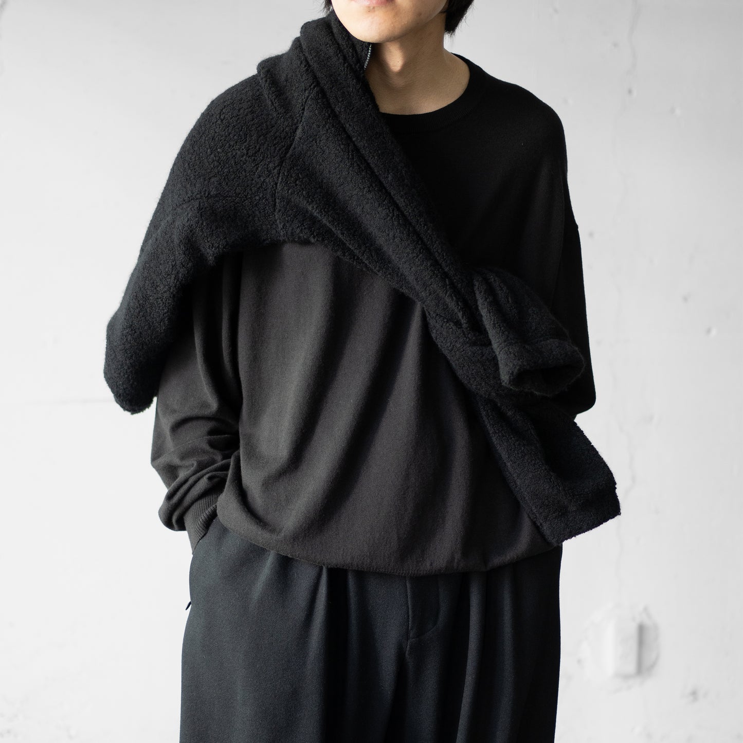 Afiit / FLEECE BLOUSON "BLACK"