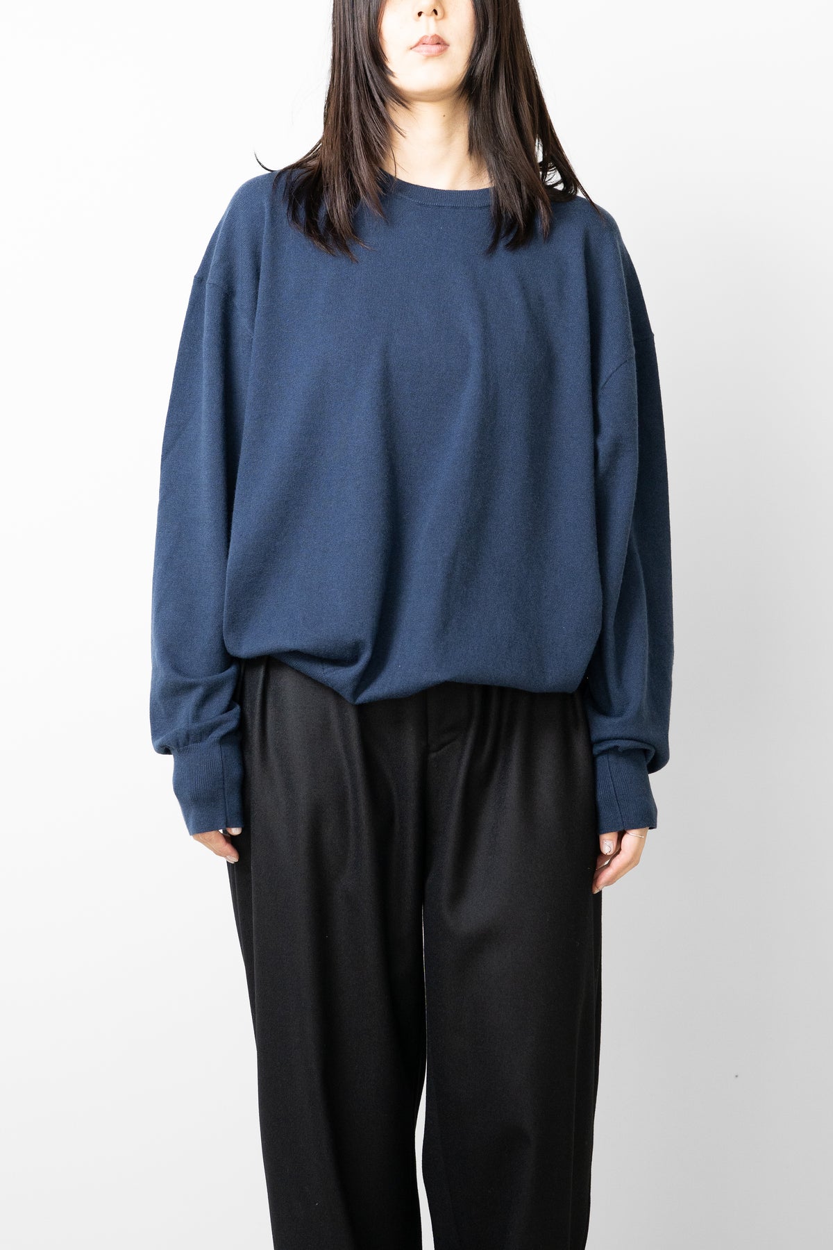 Afiit / COTTON CASHMERE LS  "B.GRAY"