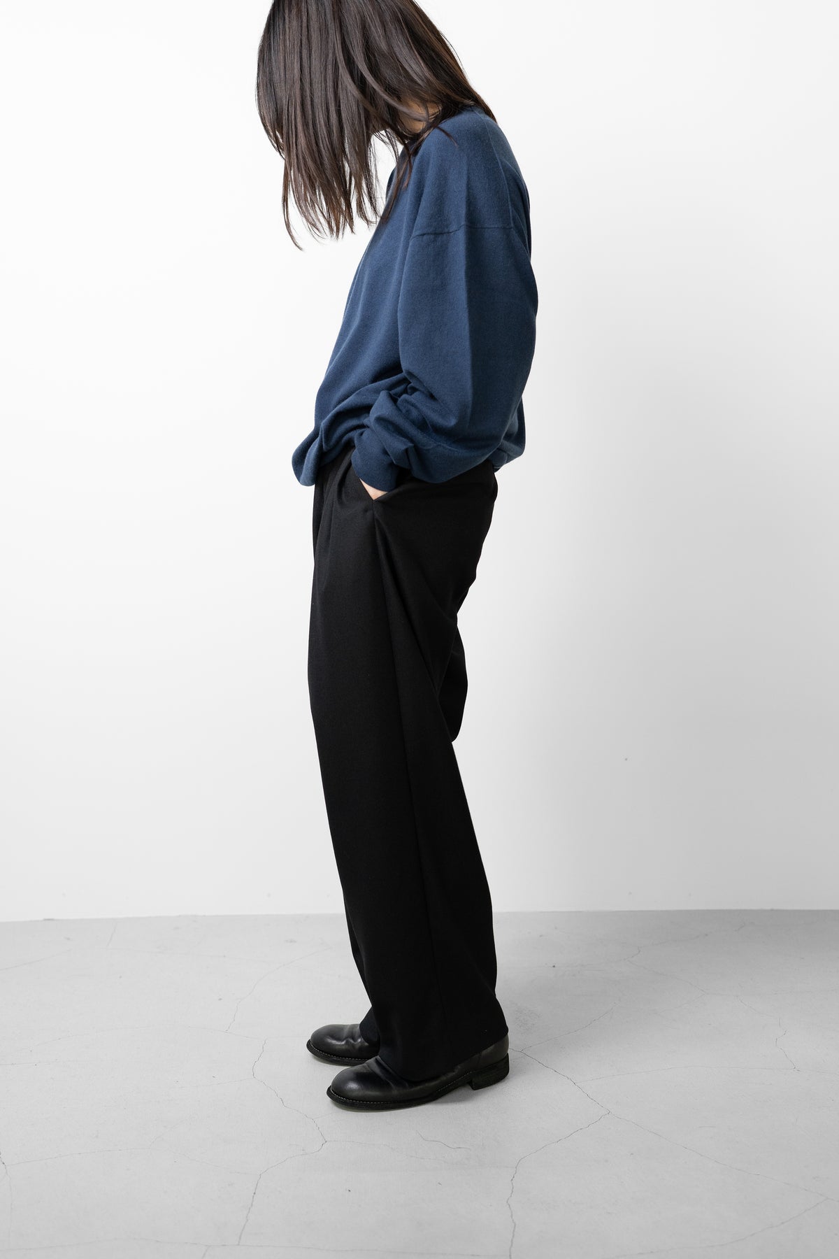 Afiit / COTTON CASHMERE LS  "B.GRAY"