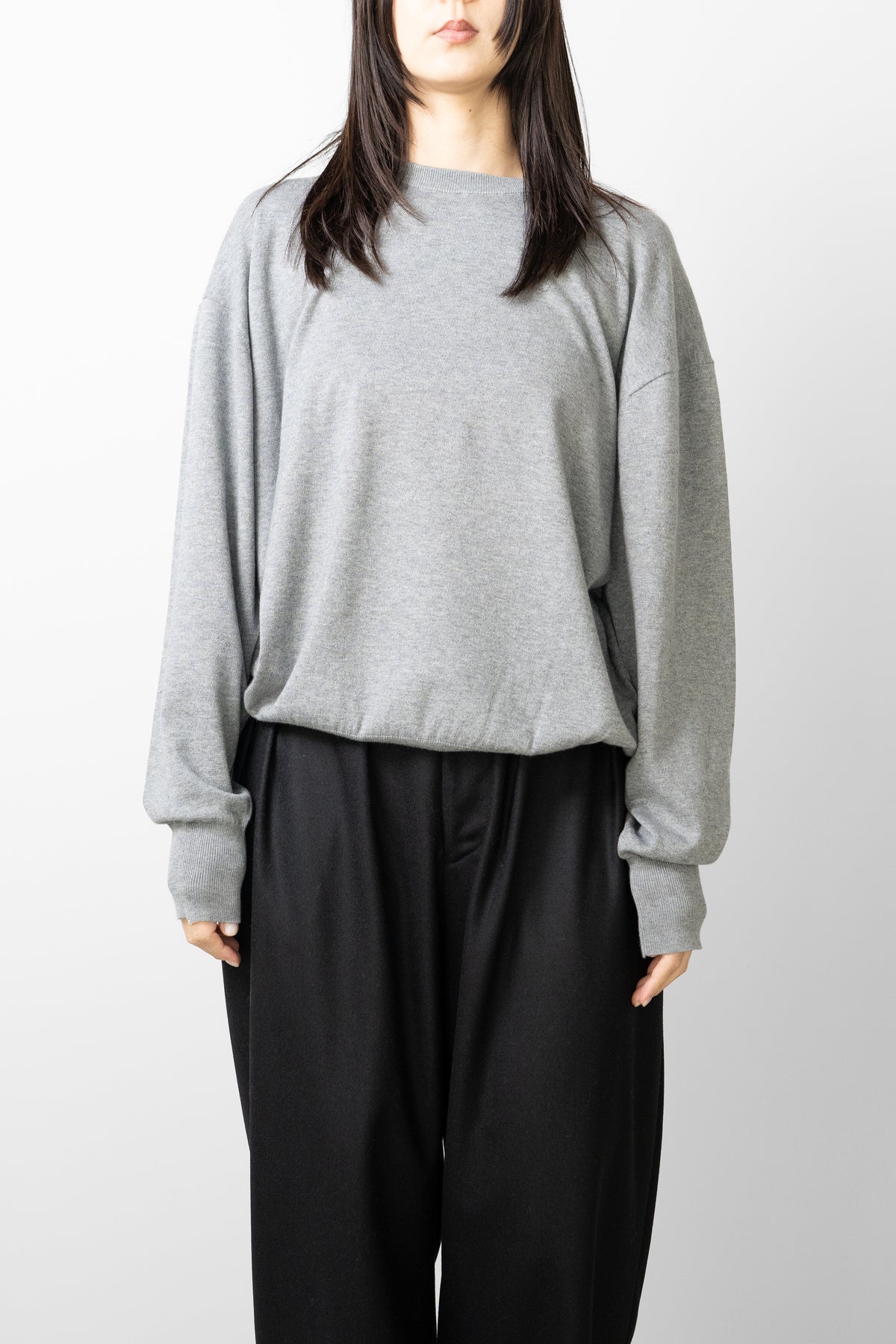 Afiit / COTTON CASHMERE LS  "GRAY"