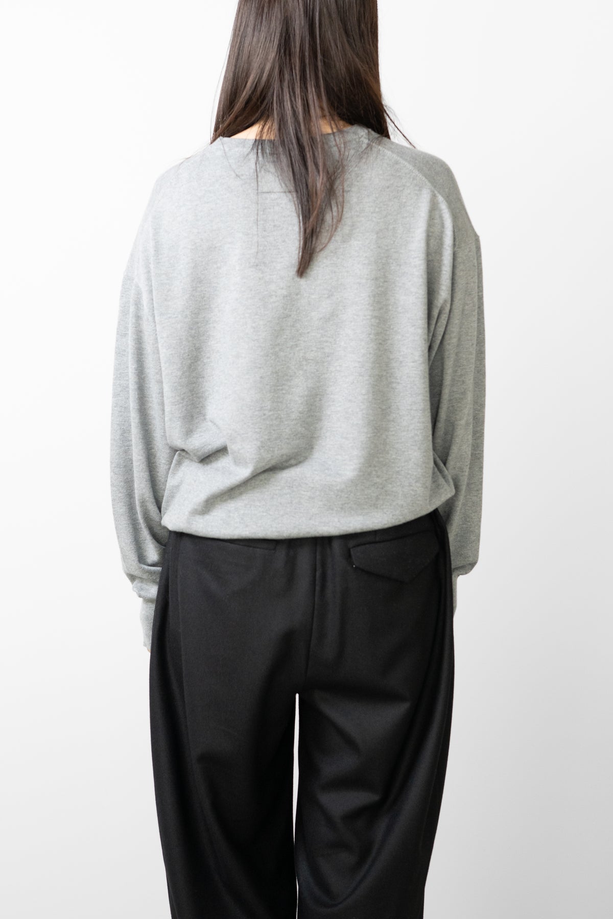 Afiit / COTTON CASHMERE LS  "GRAY"