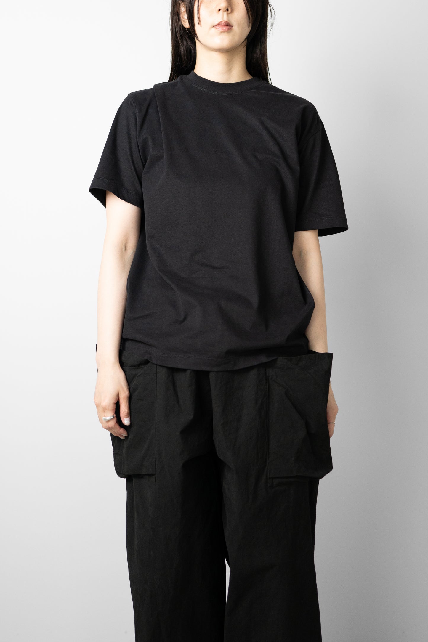 YOKE/ Suvin Cotton YOKE T-shirt "BLACK"