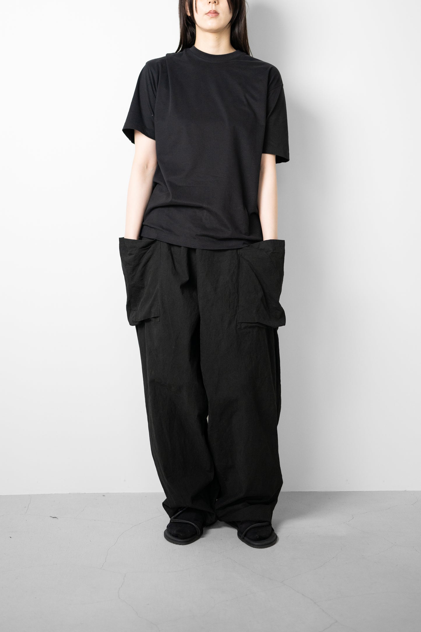YOKE/ Suvin Cotton YOKE T-shirt "BLACK"
