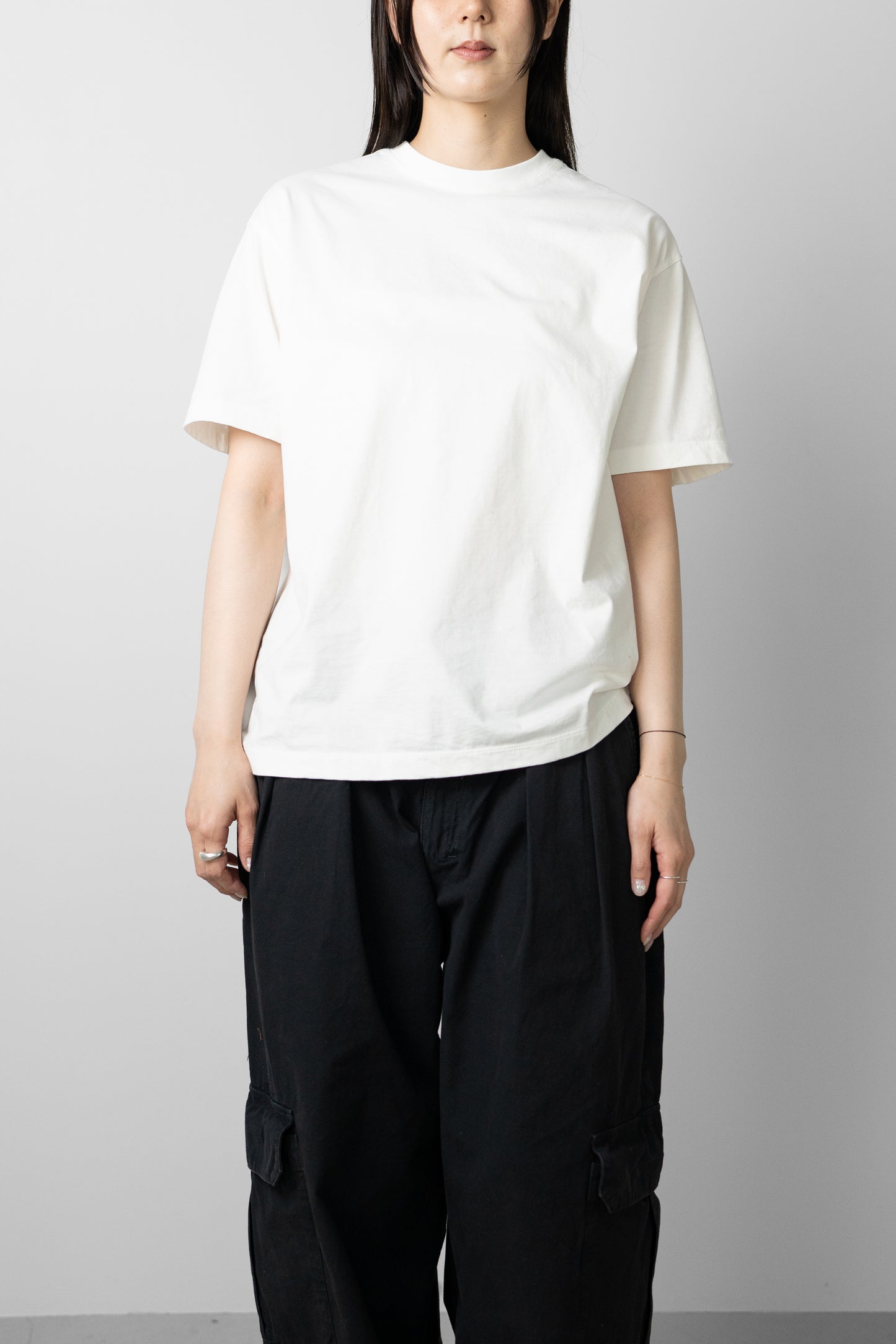 YOKE/ Suvin Cotton YOKE T-shirt "WHITE"