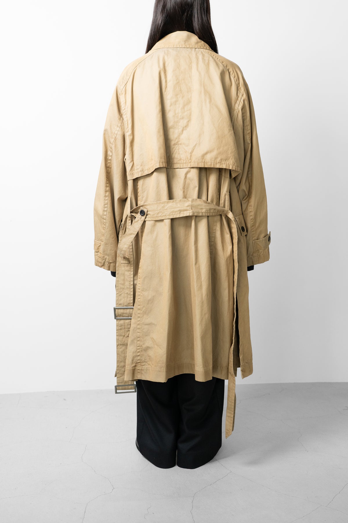 ANCELLM / AGING COTTON M.C COAT "BEIGE"