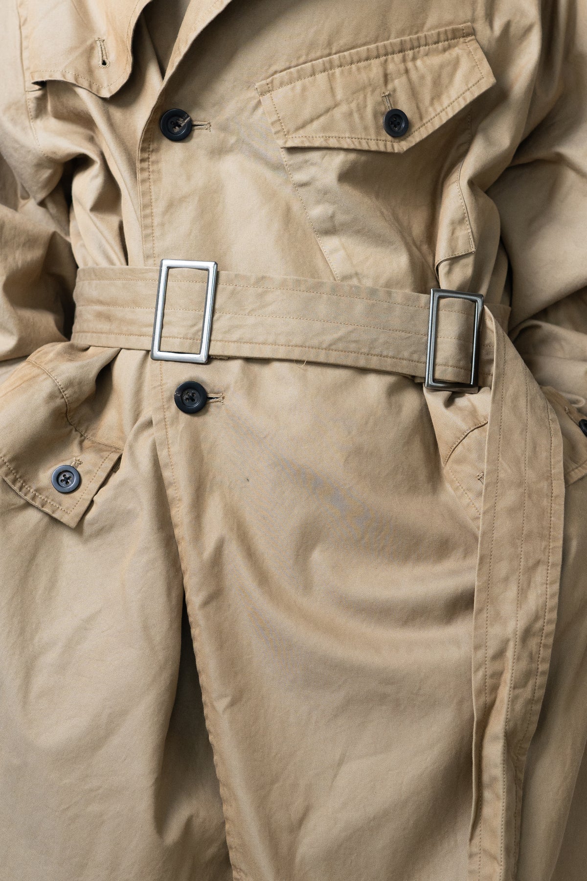 ANCELLM / AGING COTTON M.C COAT "BEIGE"