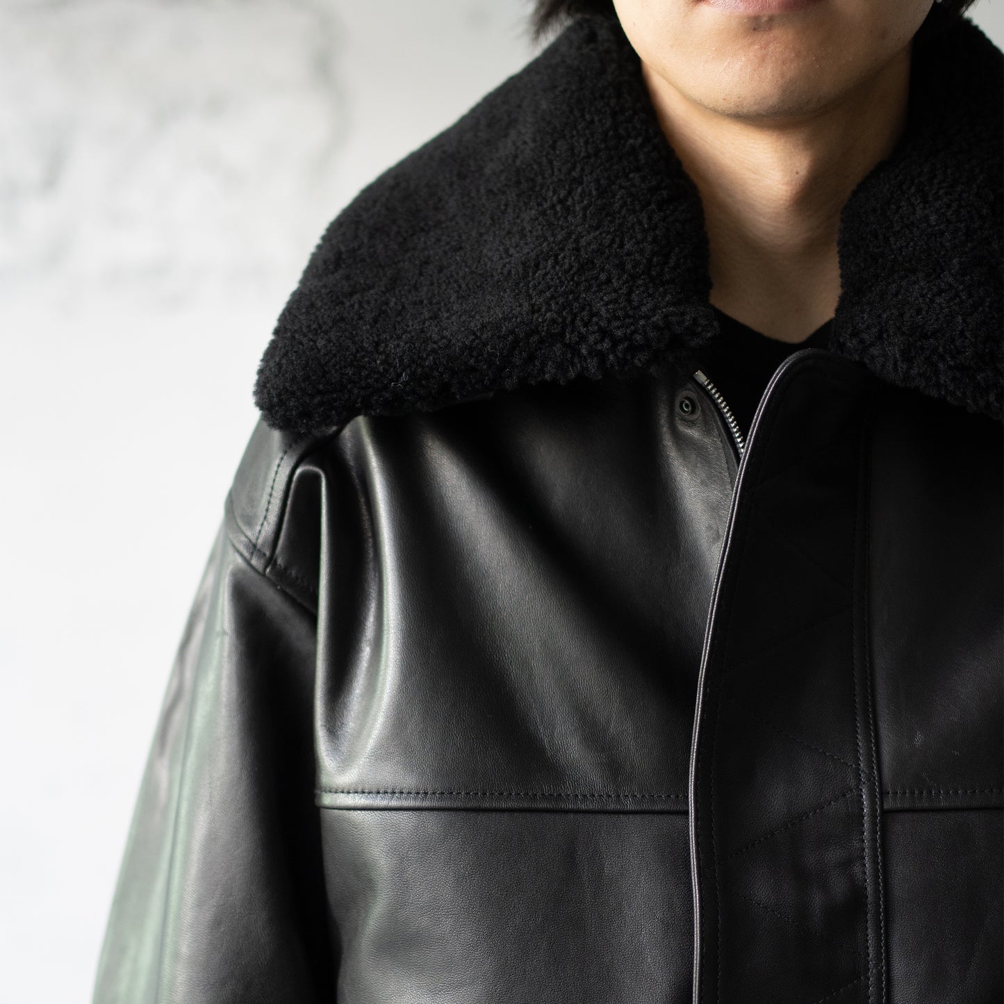 Afiit / LEATHER JACKET "BLACK"