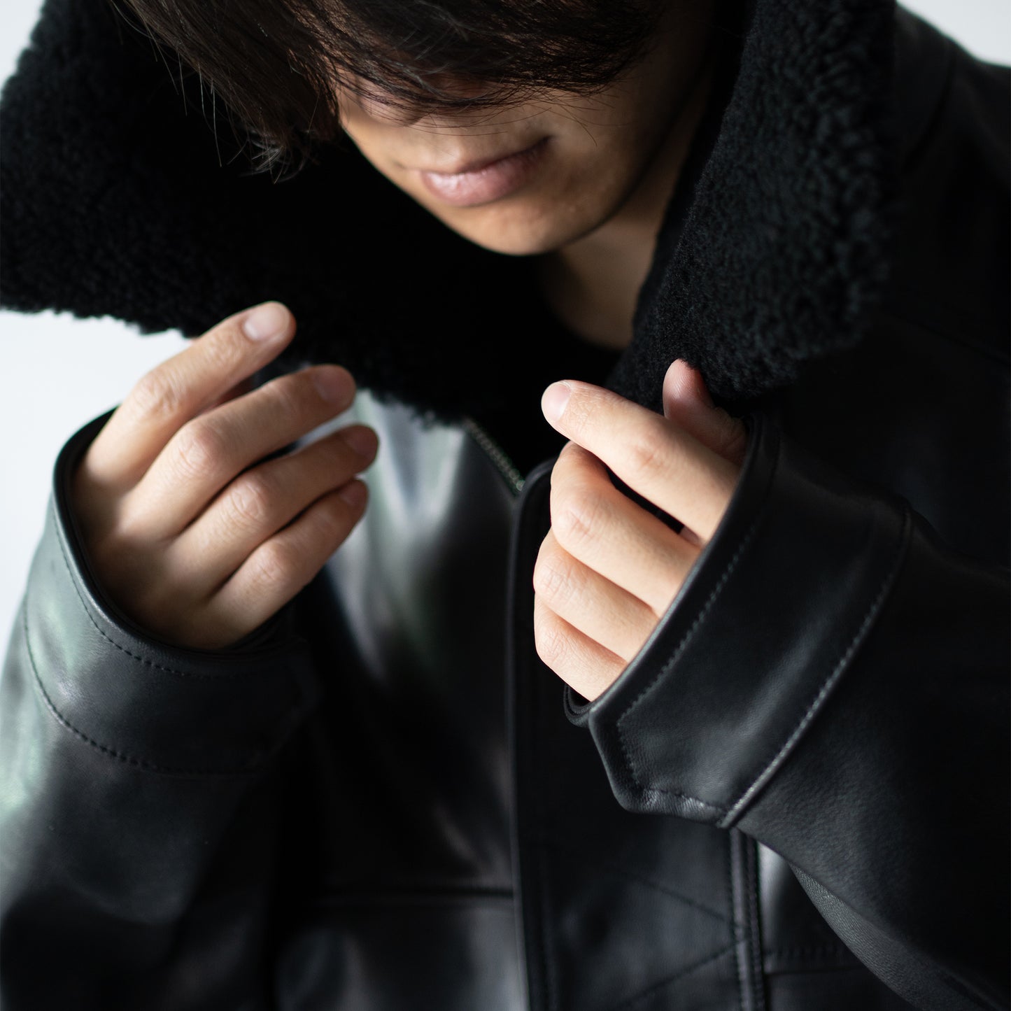 Afiit / LEATHER JACKET "BLACK"