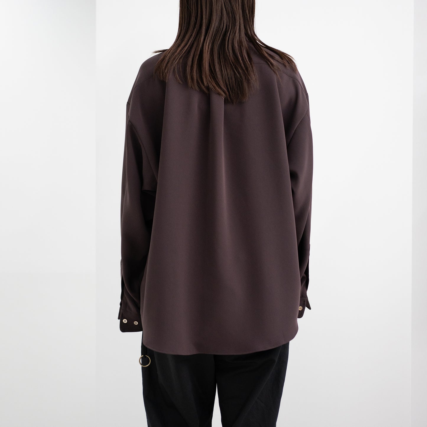 ROTOL/ Fluid Wide Shirt "BROWN"