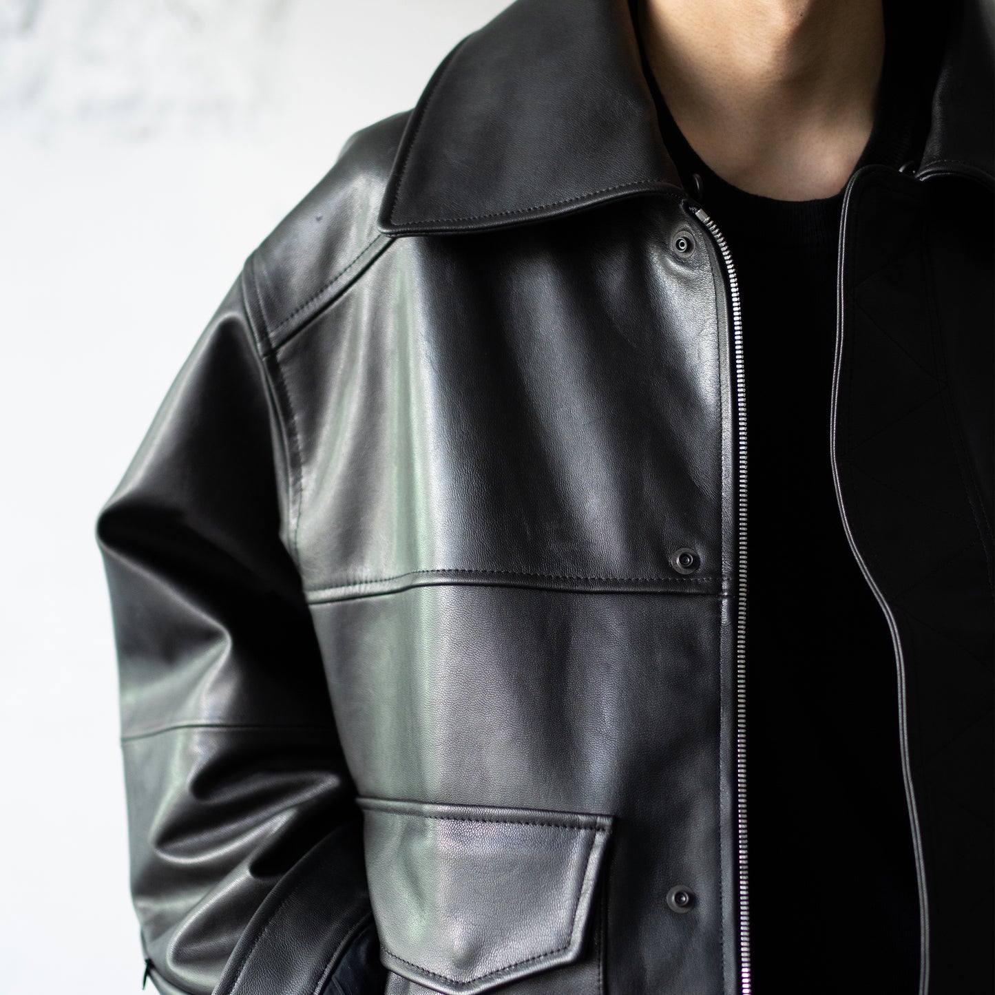 Afiit / LEATHER JACKET "BLACK"