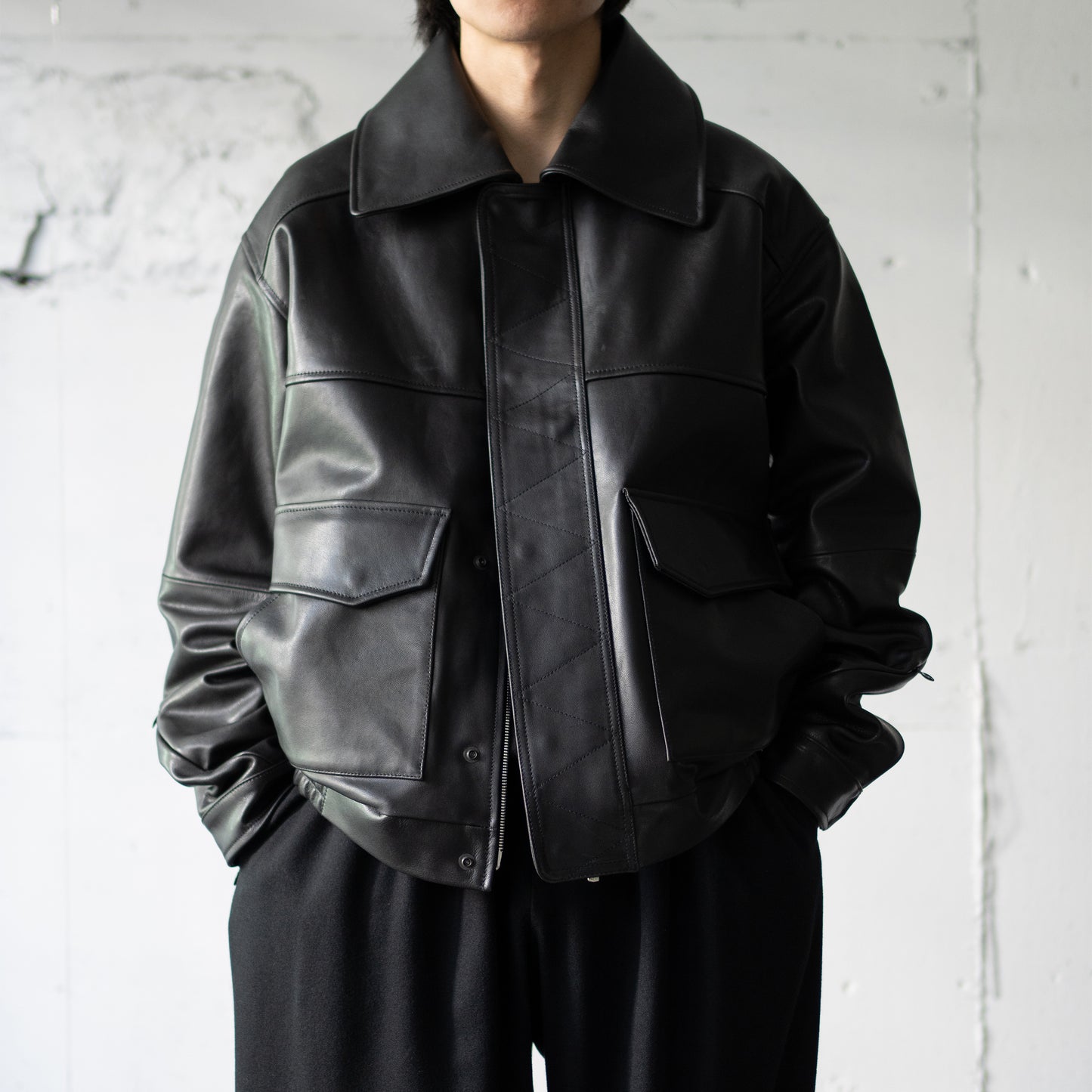 Afiit / LEATHER JACKET "BLACK"