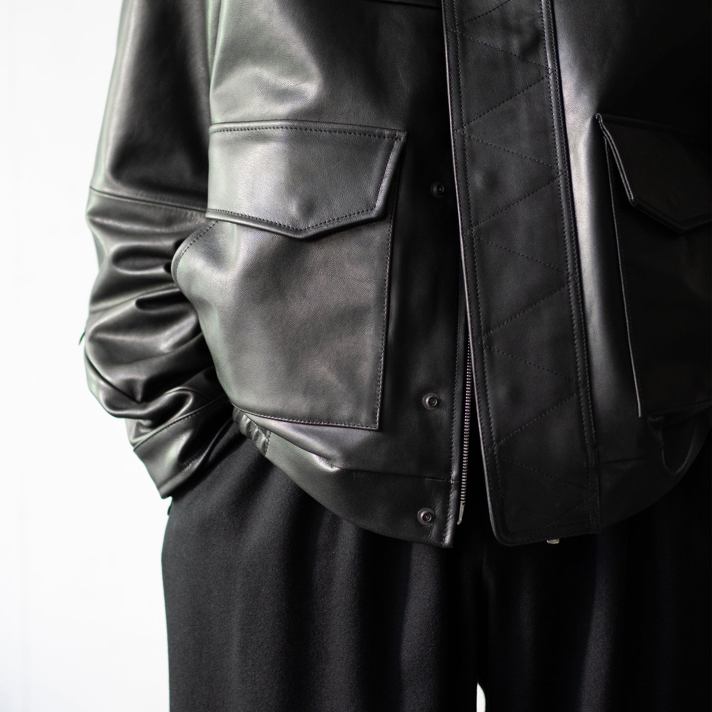 Afiit / LEATHER JACKET "BLACK"