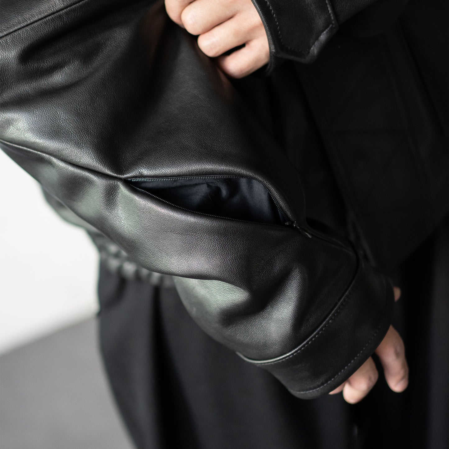 Afiit / LEATHER JACKET "BLACK"