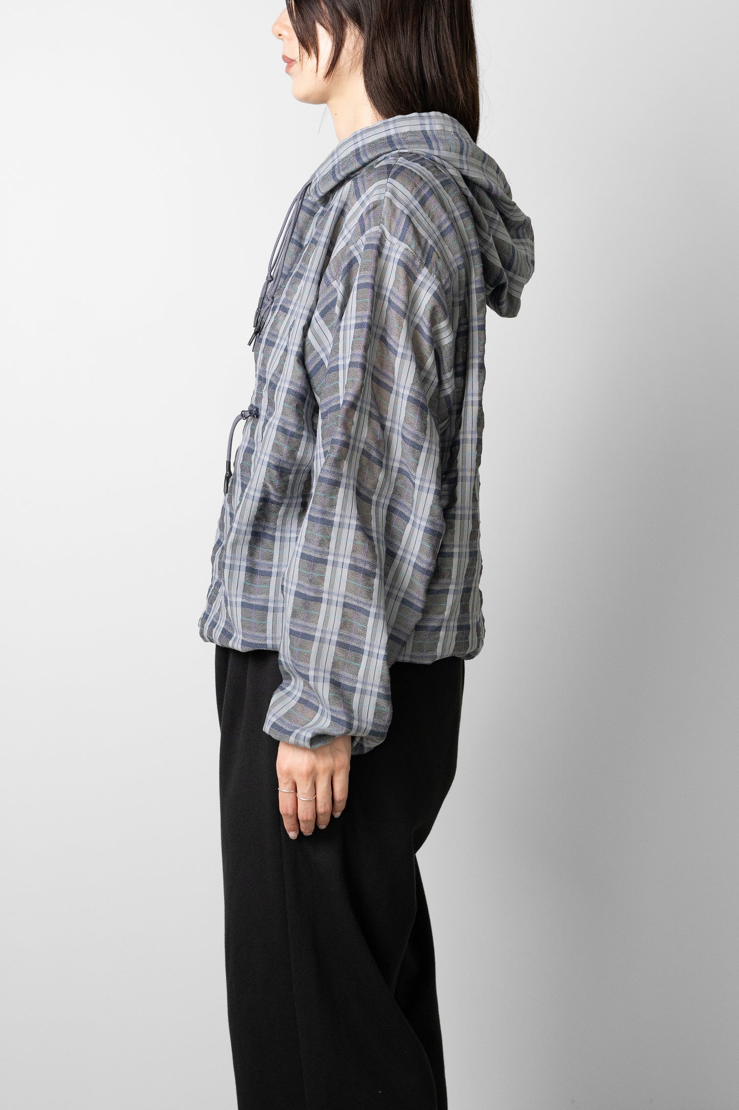 O- /  FUNNY PLAID PULLOVER "Gray Plaid"