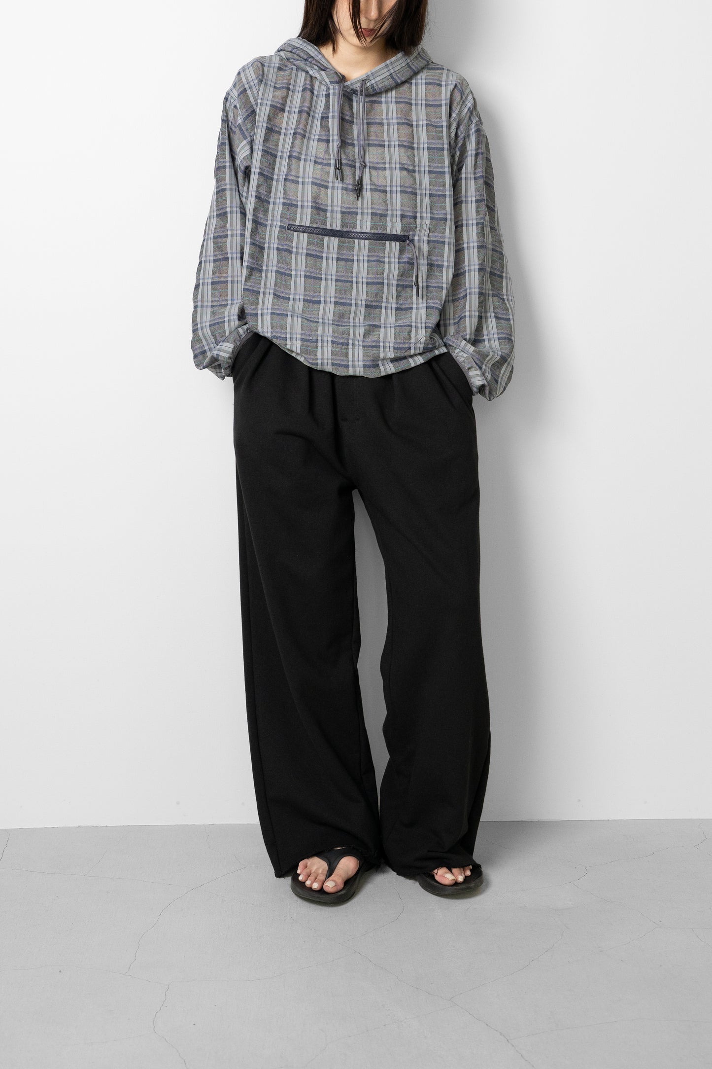 O- /  FUNNY PLAID PULLOVER "Gray Plaid"