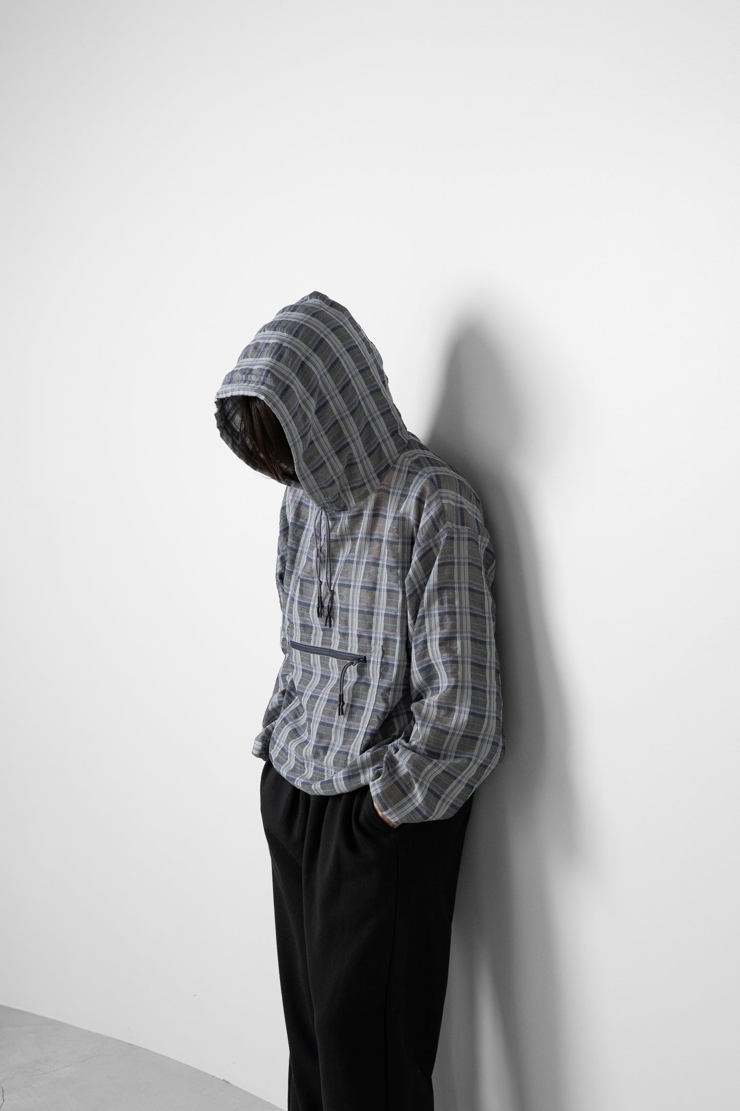 O- /  FUNNY PLAID PULLOVER "Gray Plaid"