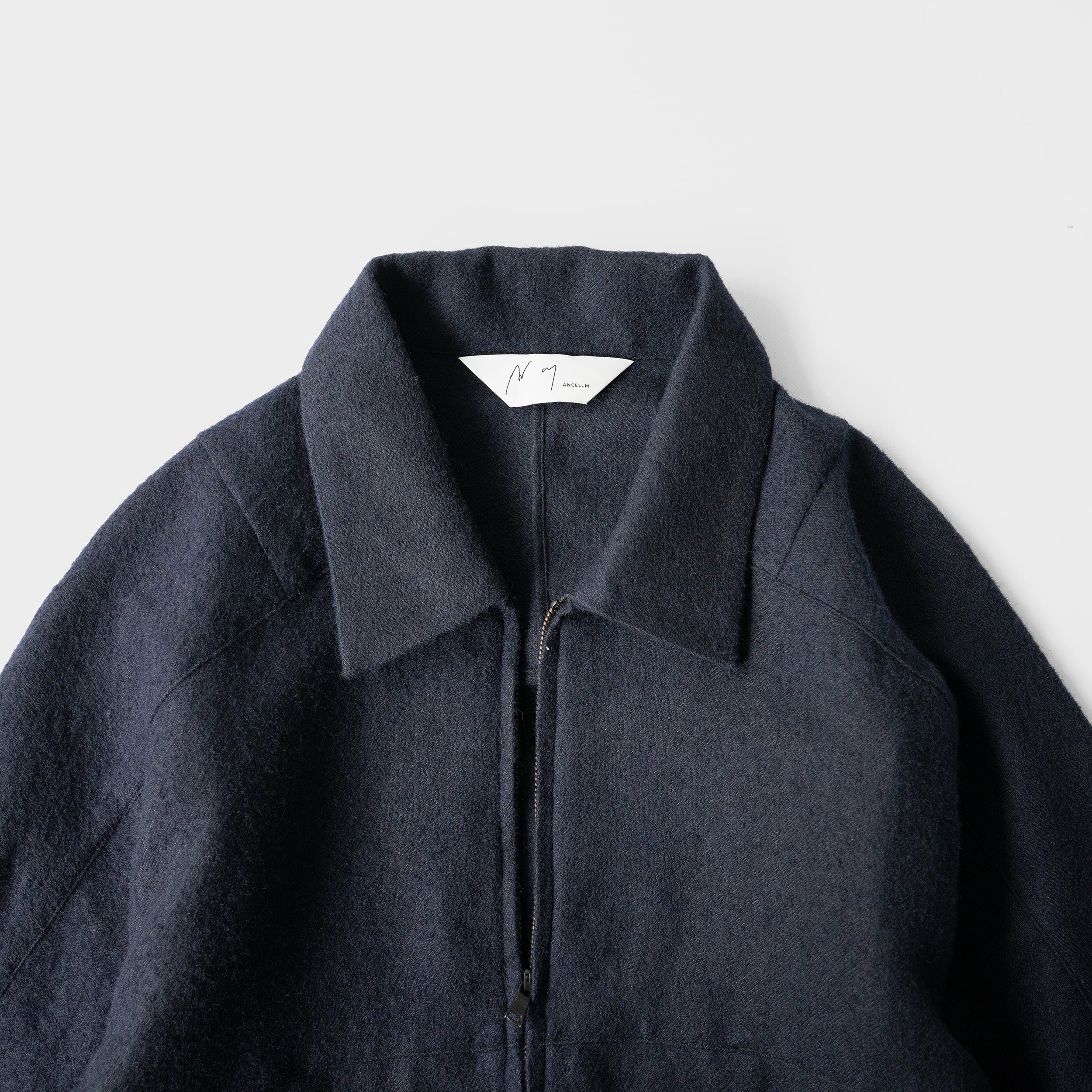 ANCELLM(アンセルム) / SHRINK WOOL SHORT ZIPUP SHIRT JACKET 
