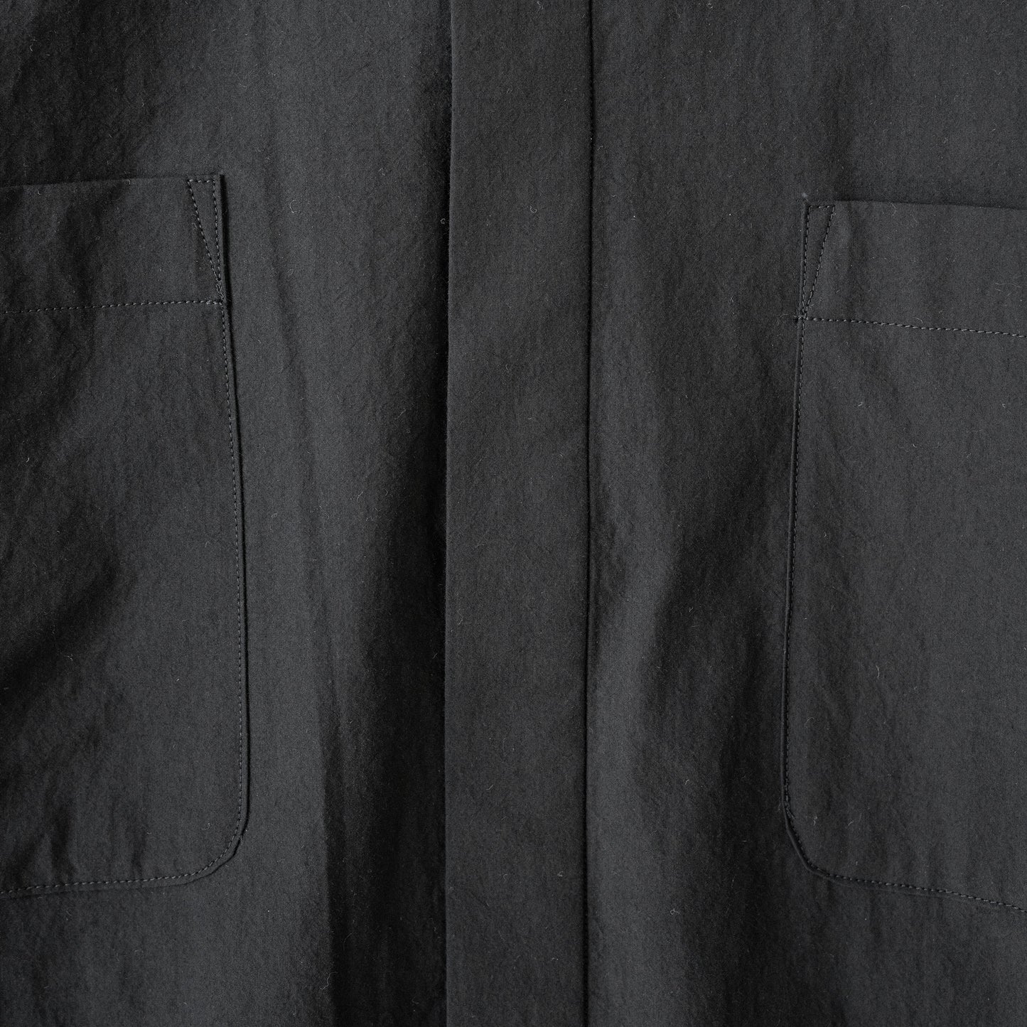 Antwort / COTTON TYPEWRITER FLY FRONT SHIRT "BLACK"
