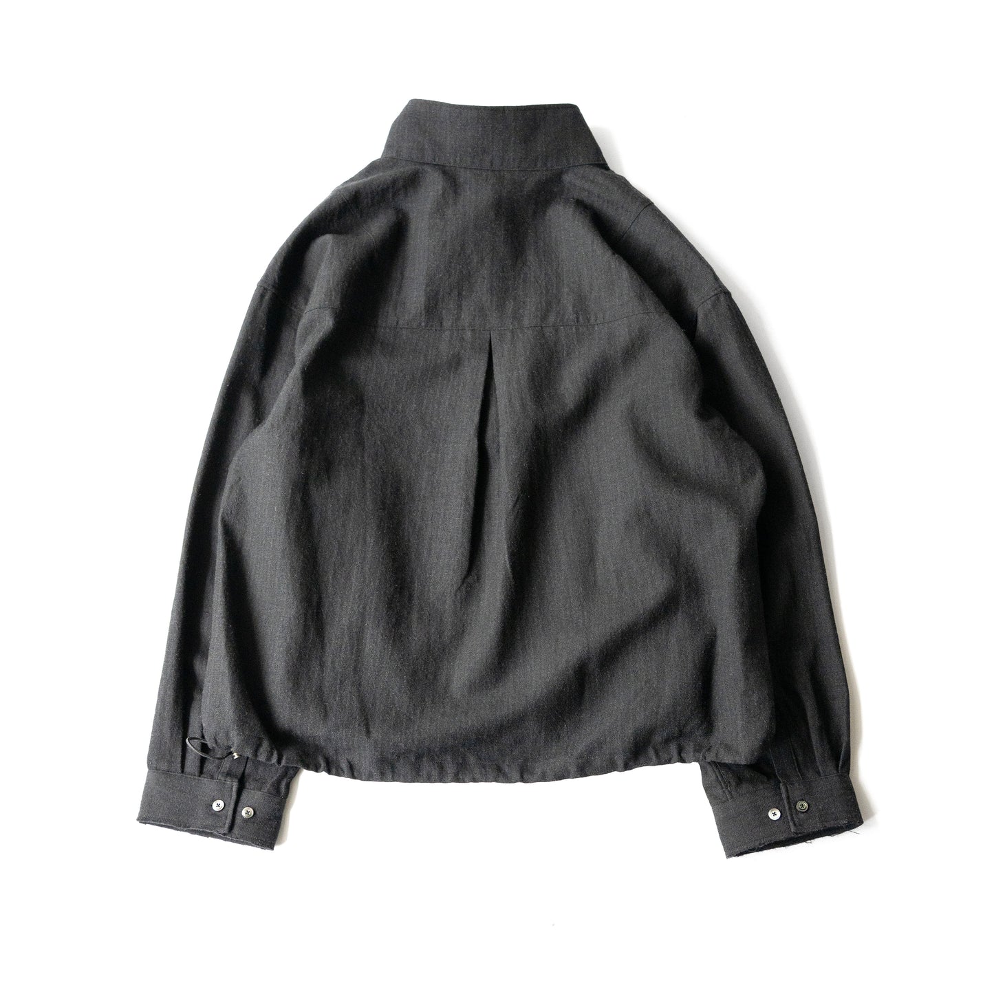 ANCELLM / WOOL HALF ZIP PULL OVER SHIRT "CHA"