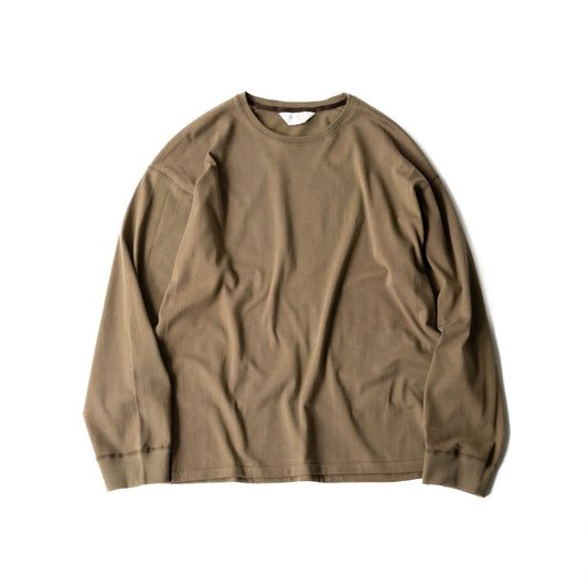 ANCELLM / UNEVENNESS LS T-SHIRT "BROWN"